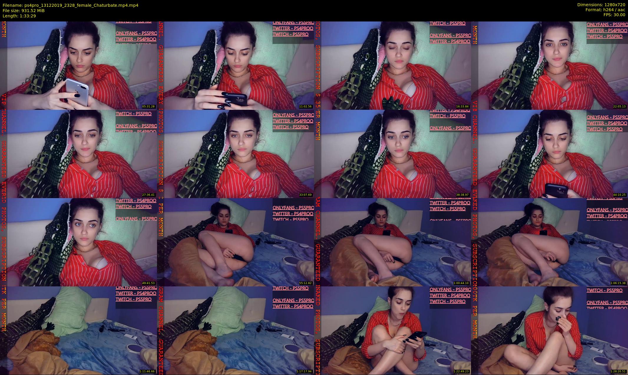 ps4pro — 94 minute Chaturbate female cam show recording, 720p, Dec 13, 2019