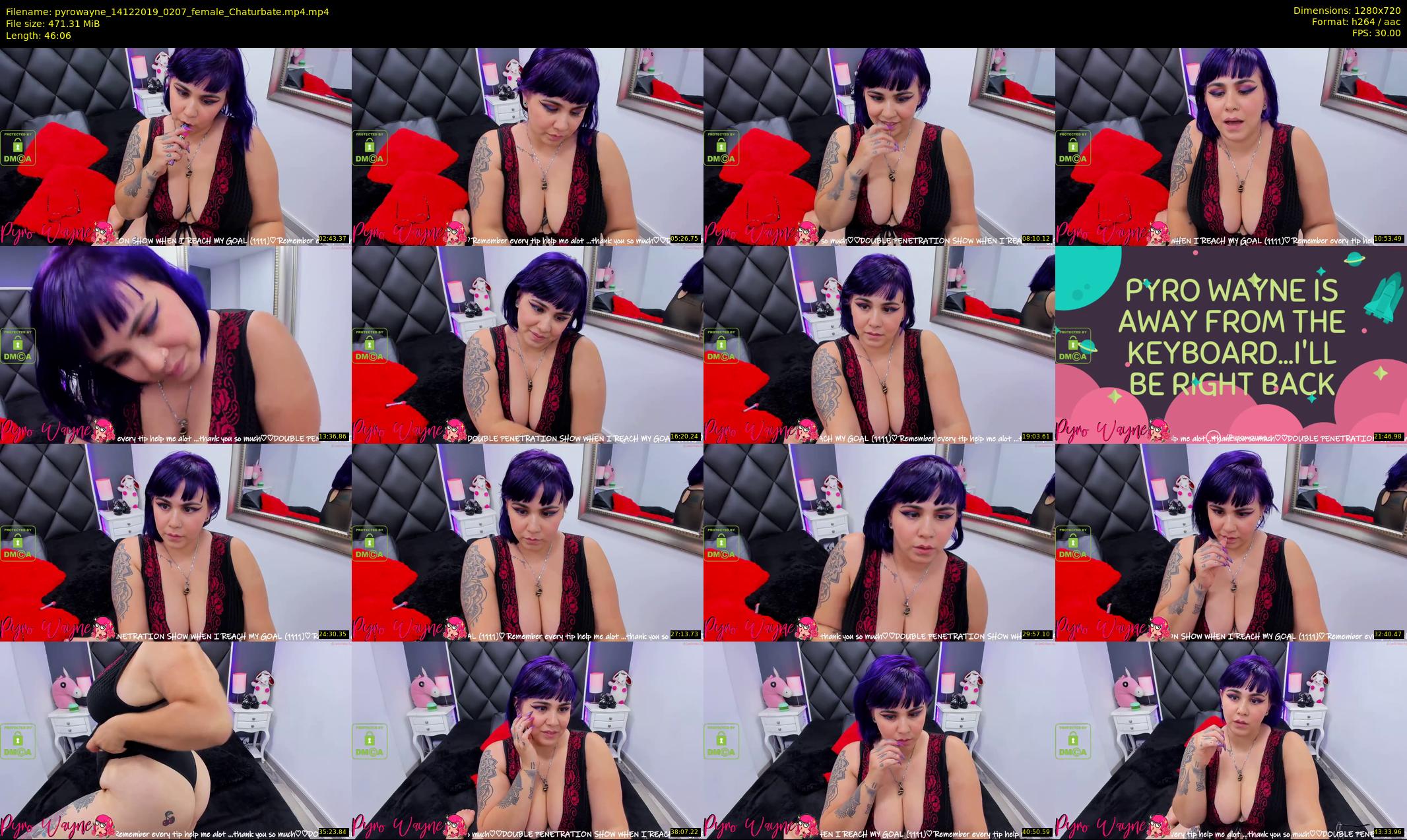 pyrowayne — 47 minute Chaturbate female cam show recording, 720p, Dec 14, 2019