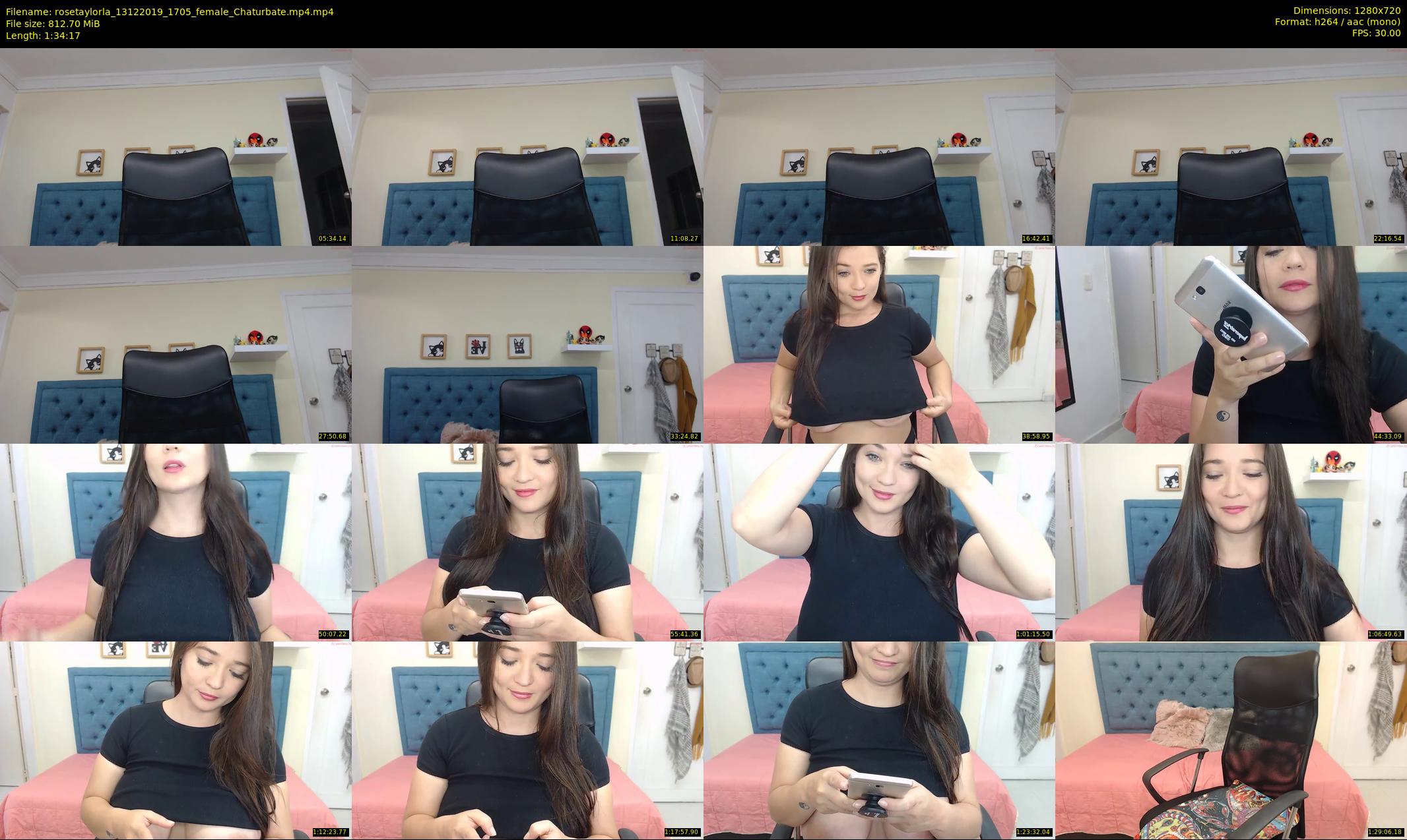rosetaylorla — 95 minute Chaturbate female cam show recording, 720p, Dec 13, 2019
