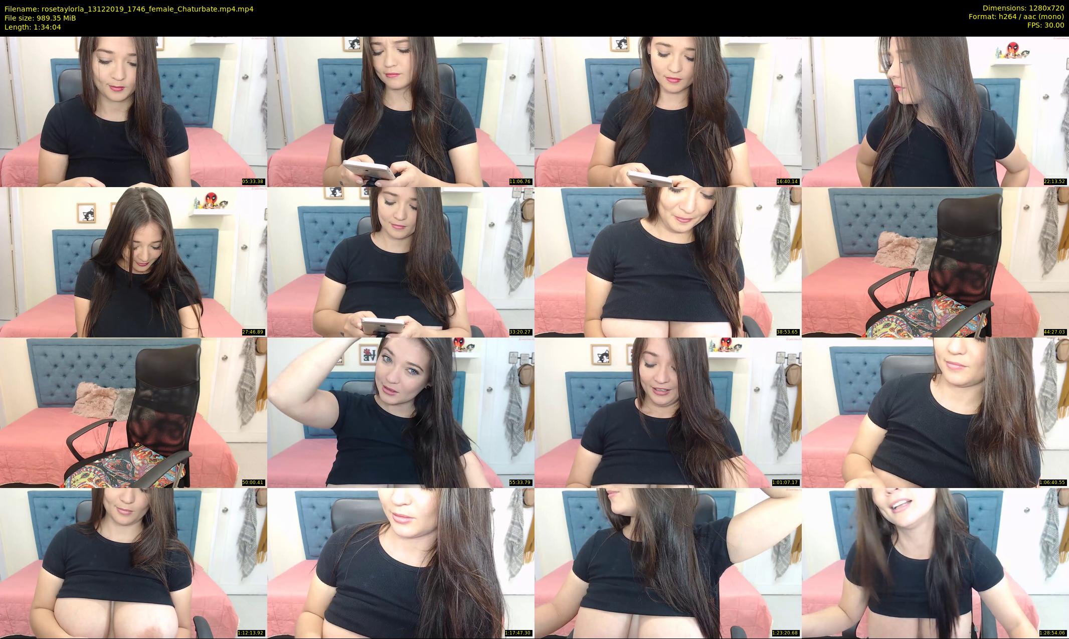 rosetaylorla — 95 minute Chaturbate female cam show recording, 720p, Dec 13, 2019