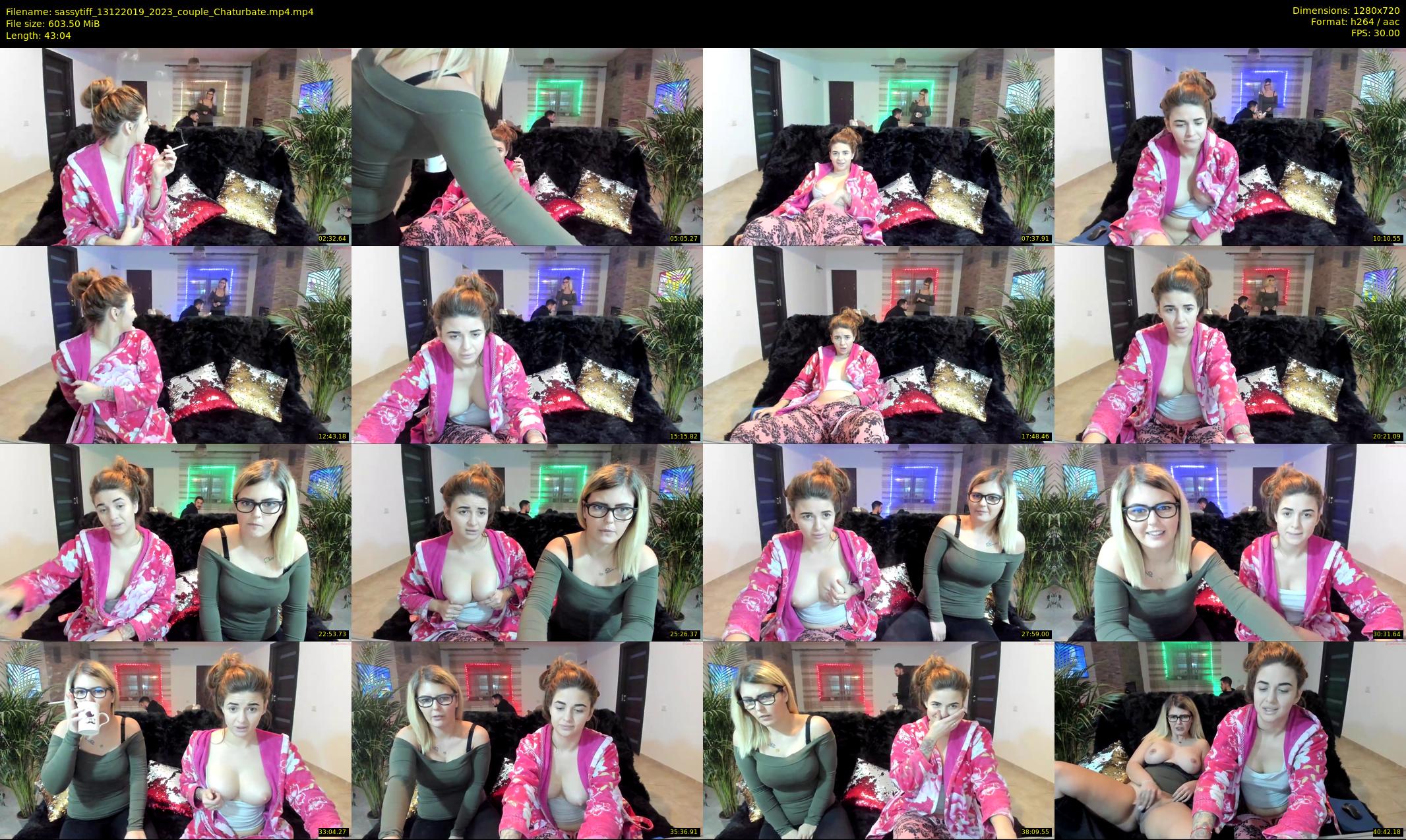 sassytiff — 44 minute Chaturbate couple cam show recording, 720p, Dec 13, 2019