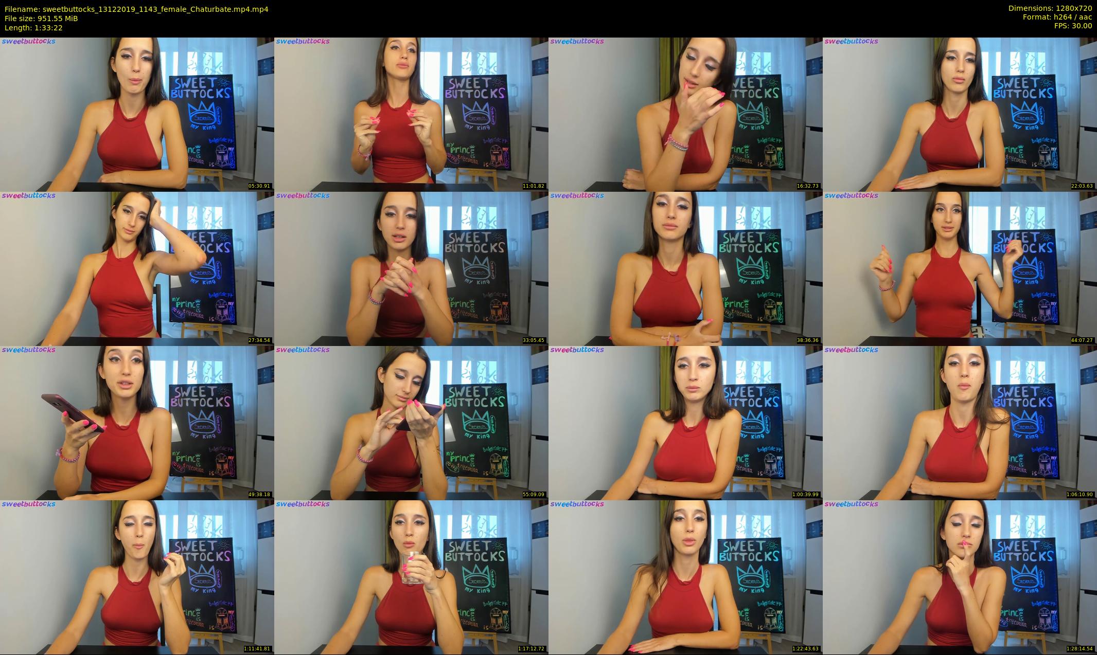 sweetbuttocks — 94 minute Chaturbate female cam show recording, 720p, Dec 13, 2019