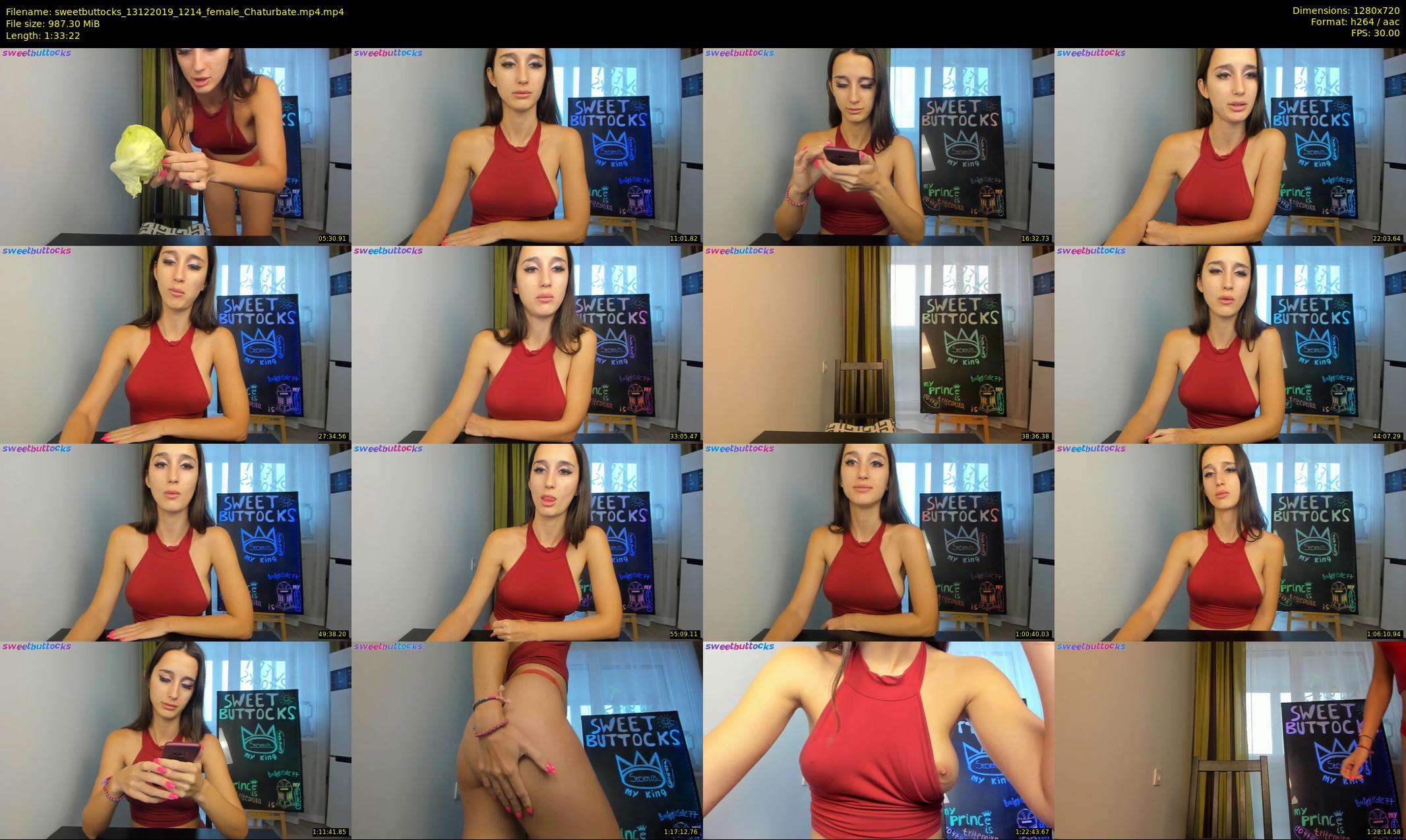 sweetbuttocks — 94 minute Chaturbate female cam show recording, 720p, Dec 13, 2019