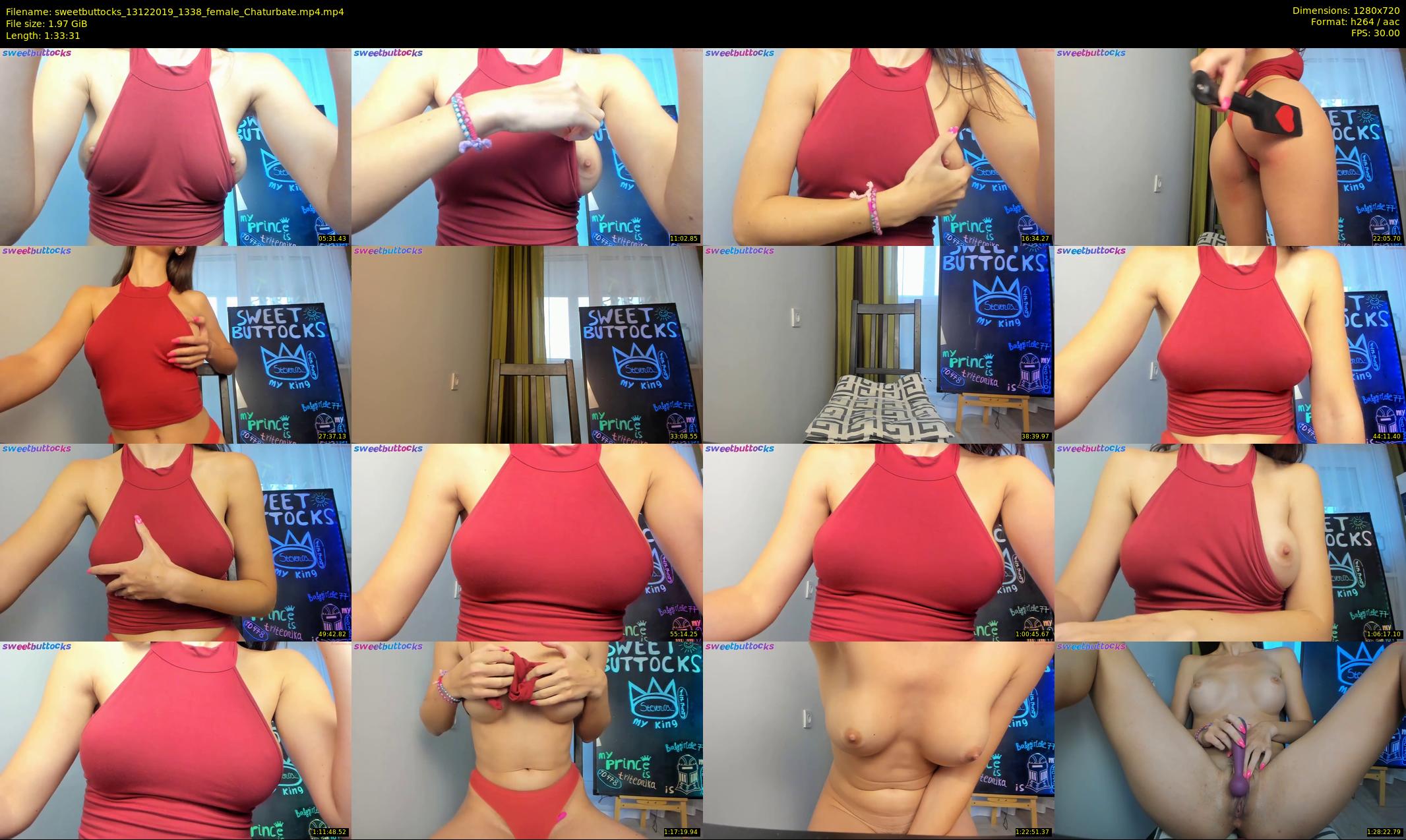sweetbuttocks — 94 minute Chaturbate female cam show recording, 720p, Dec 13, 2019