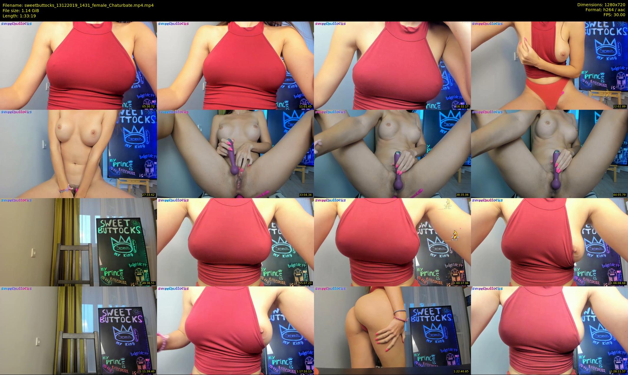 sweetbuttocks — 94 minute Chaturbate female cam show recording, 720p, Dec 13, 2019