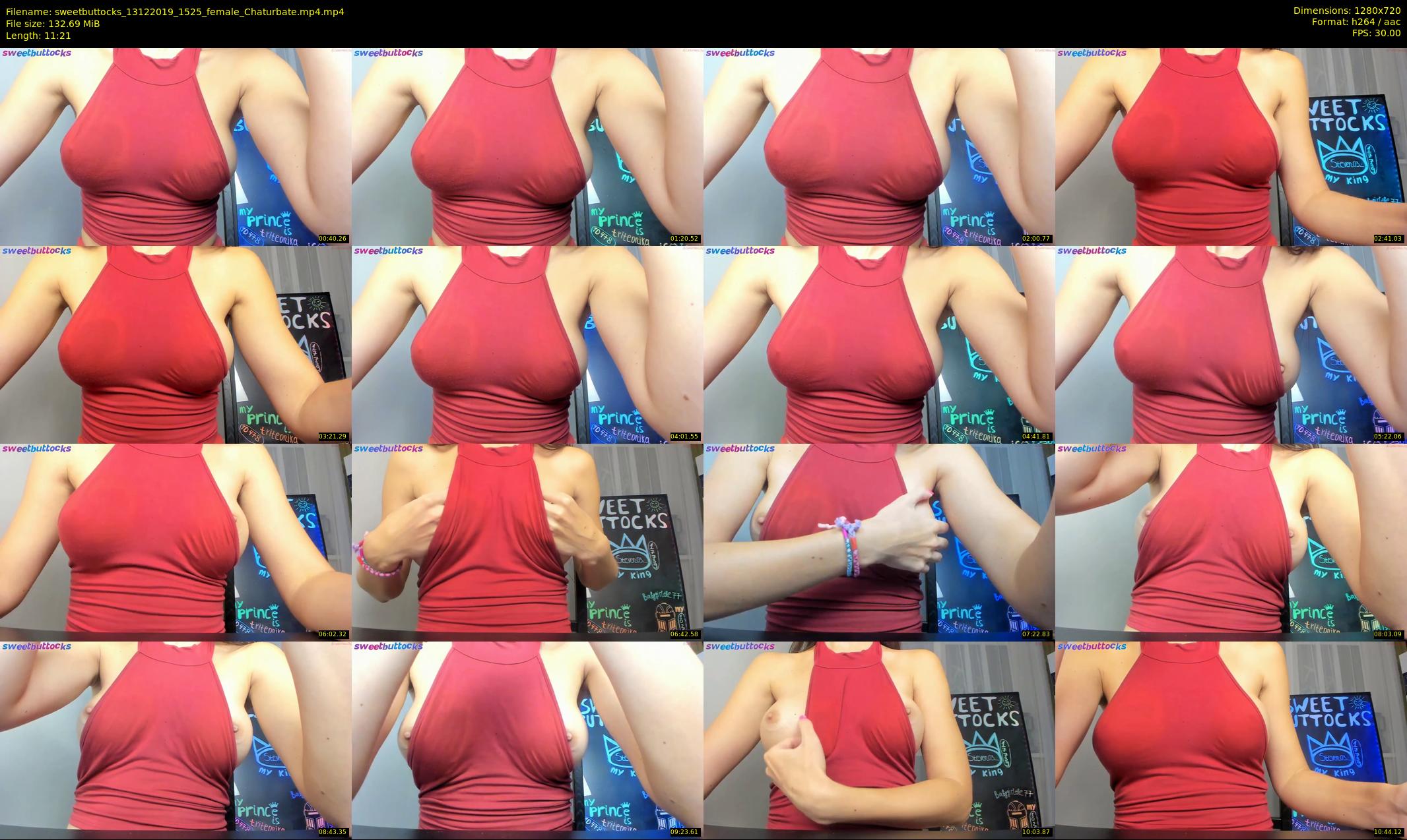 sweetbuttocks — 12 minute Chaturbate female cam show recording, 720p, Dec 13, 2019