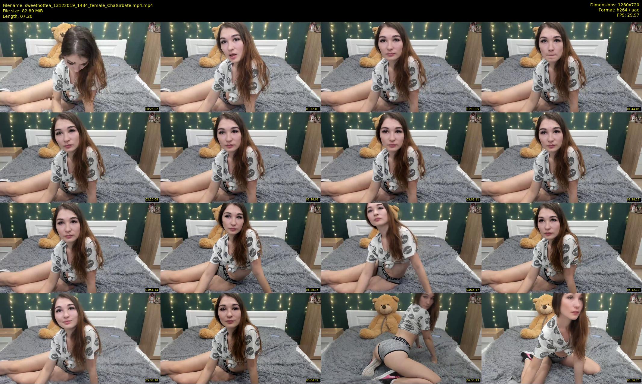 sweethottea — 8 minute Chaturbate female cam show recording, 720p, Dec 13, 2019
