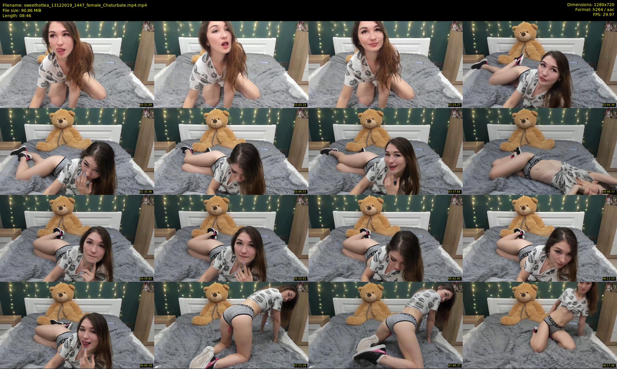 sweethottea — 9 minute Chaturbate female cam show recording, 720p, Dec 13, 2019