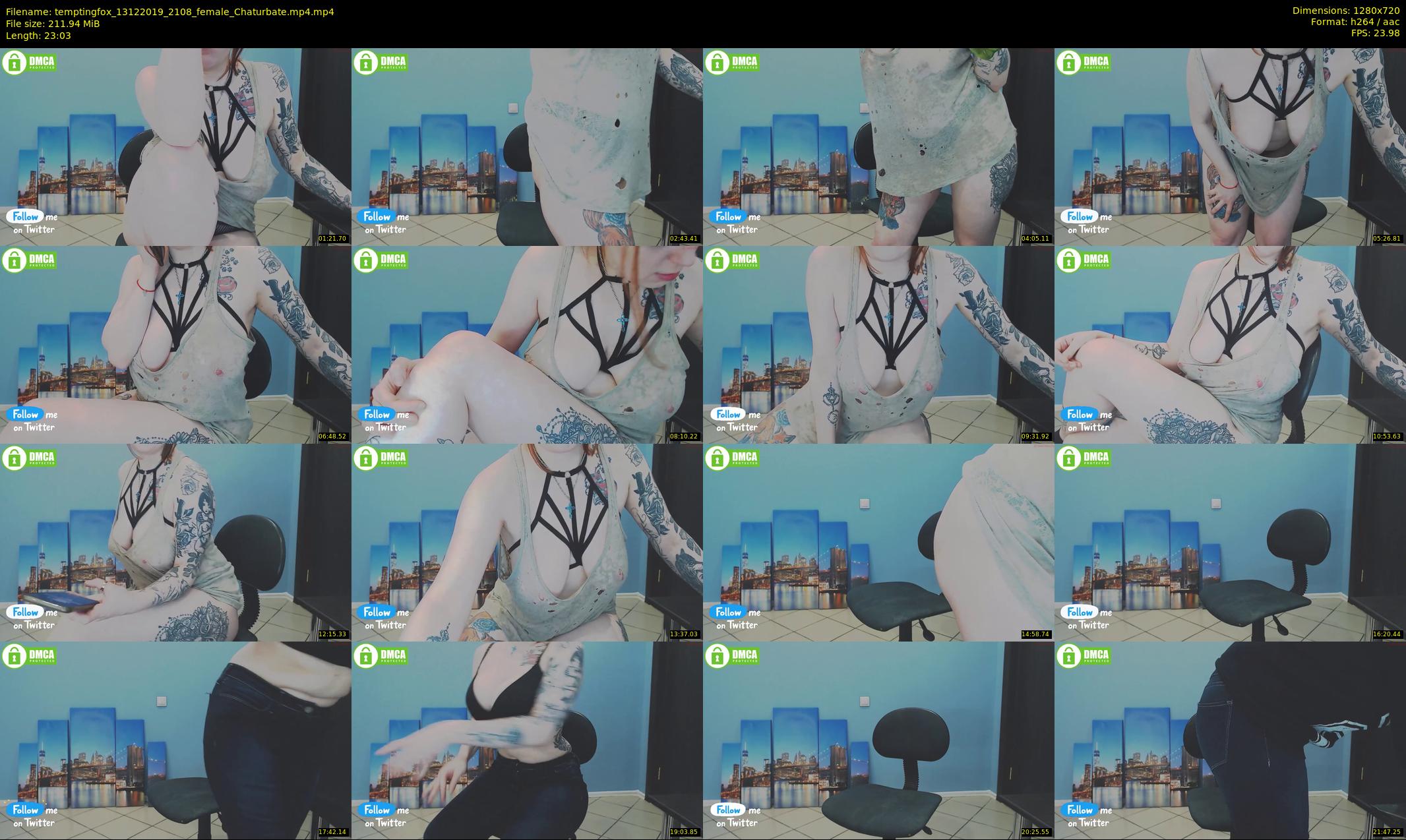 temptingfox — 24 minute Chaturbate female cam show recording, 720p, Dec 13, 2019
