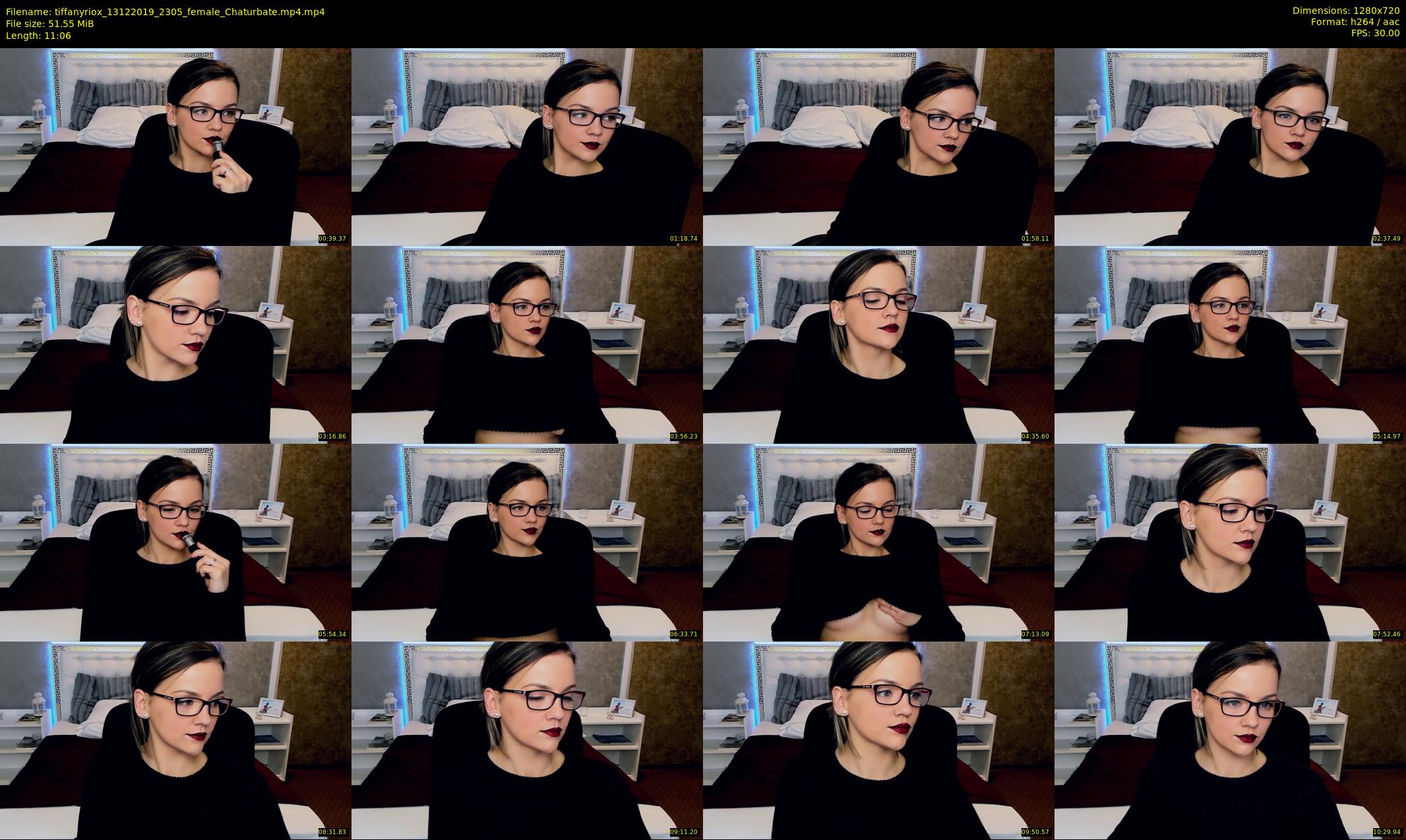 tiffanyriox — 12 minute Chaturbate female cam show recording, 720p, Dec 13, 2019