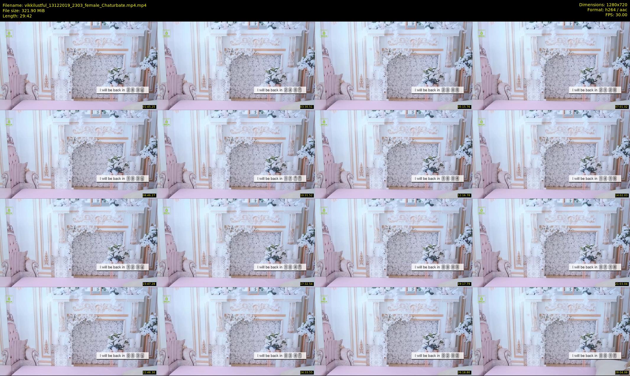 vikkilustful — 30 minute Chaturbate female cam show recording, 720p, Dec 13, 2019
