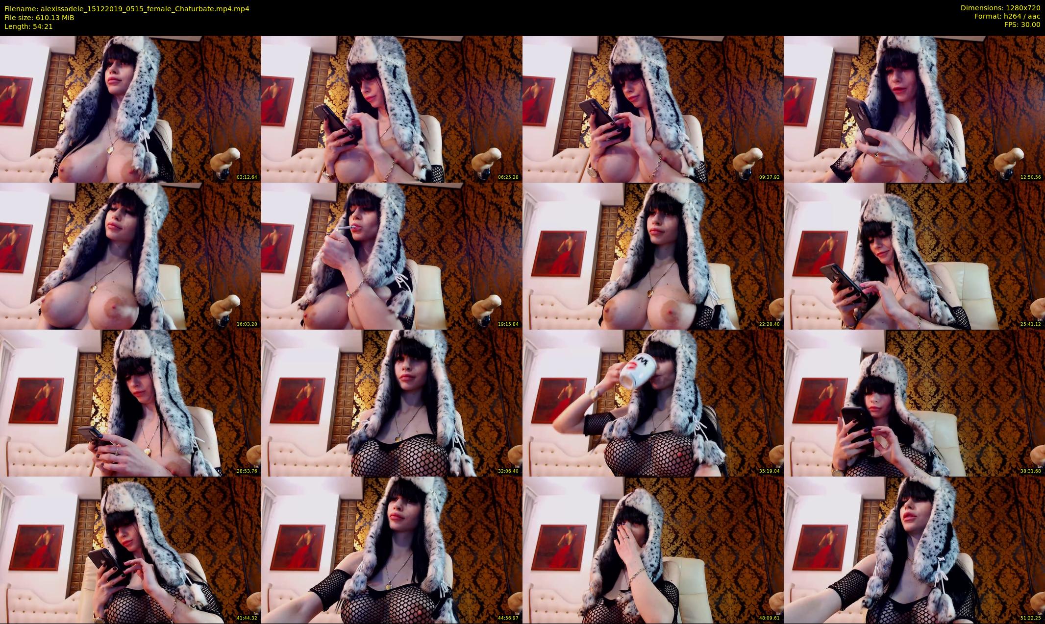 alexissadele — 55 minute Chaturbate female cam show recording, 720p, Dec 15, 2019