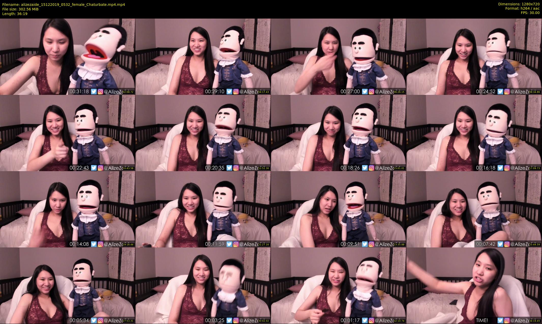 alizezaide — 37 minute Chaturbate female cam show recording, 720p, Dec 15, 2019