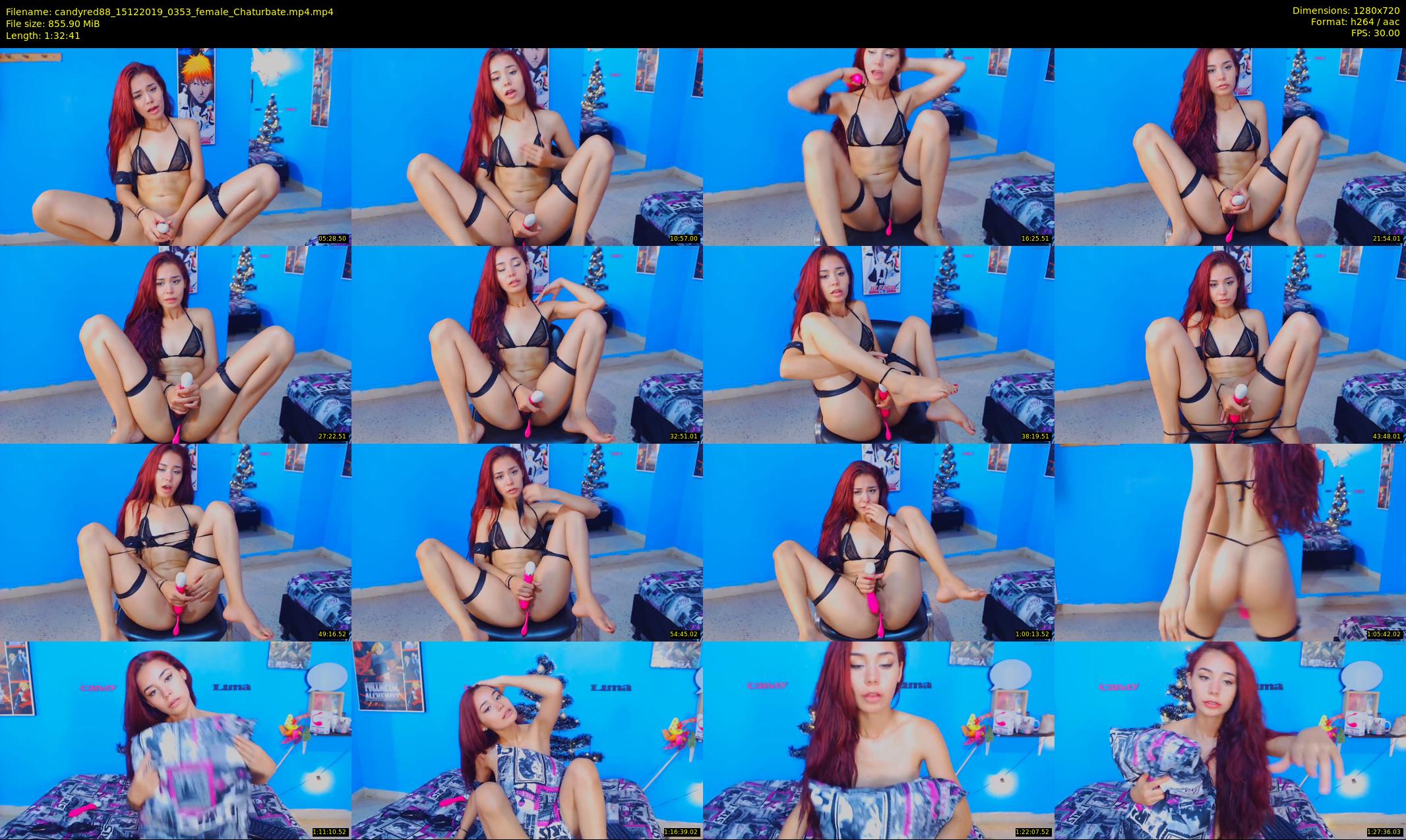 candyred88 — 93 minute Chaturbate female cam show recording, 720p, Dec 15, 2019