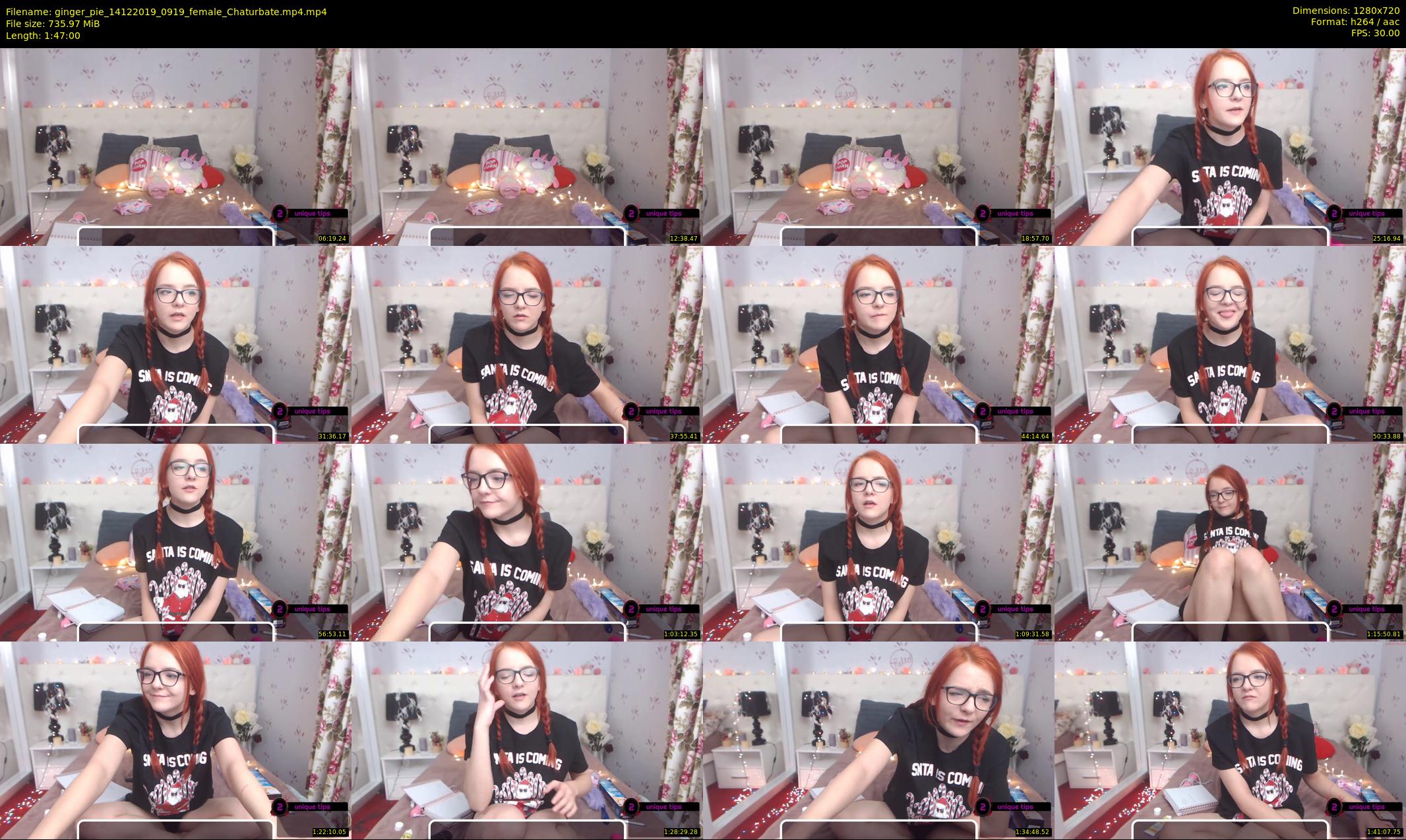 ginger_pie — 107 minute Chaturbate female cam show recording, 720p, Dec 14, 2019