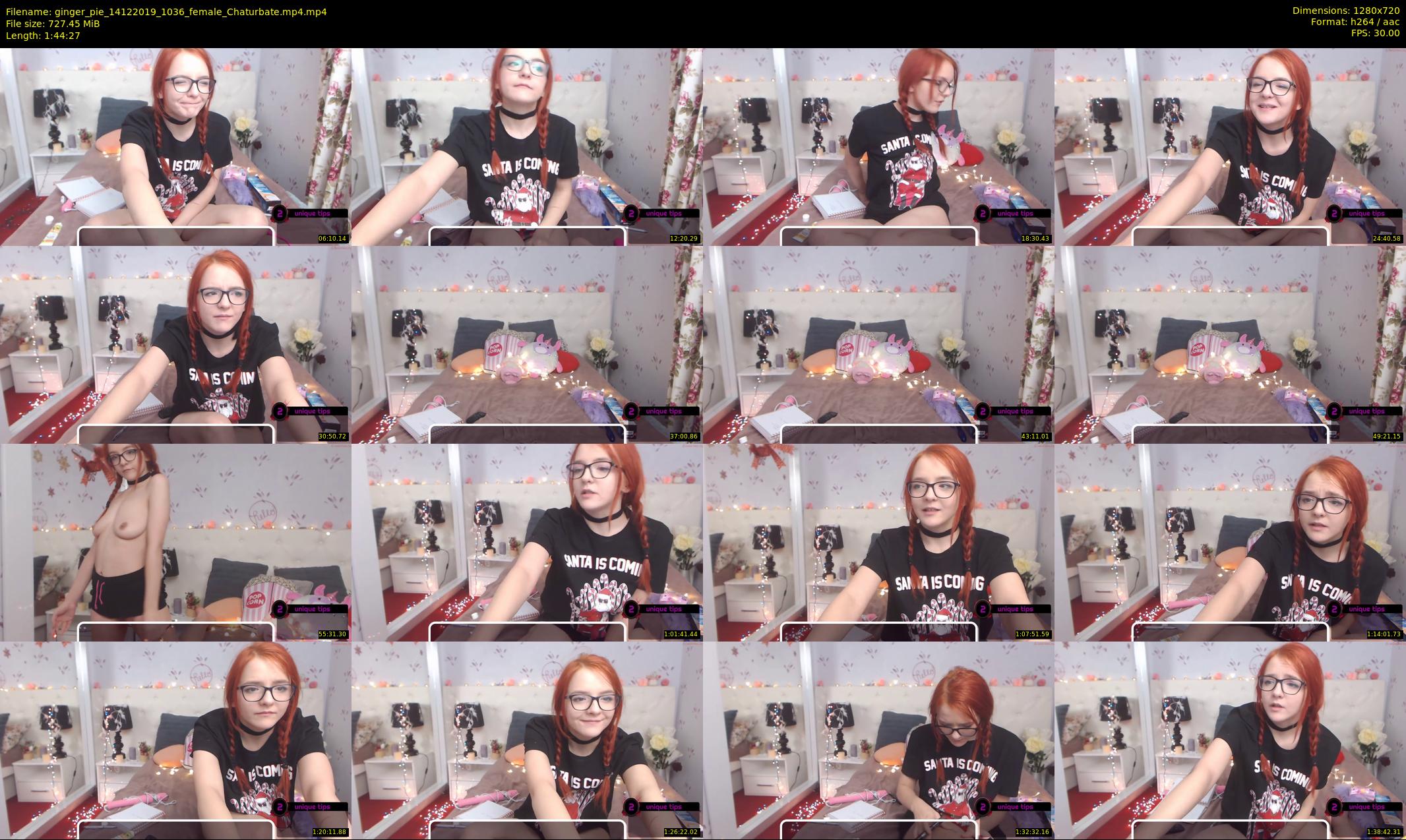 ginger_pie — 105 minute Chaturbate female cam show recording, 720p, Dec 14, 2019