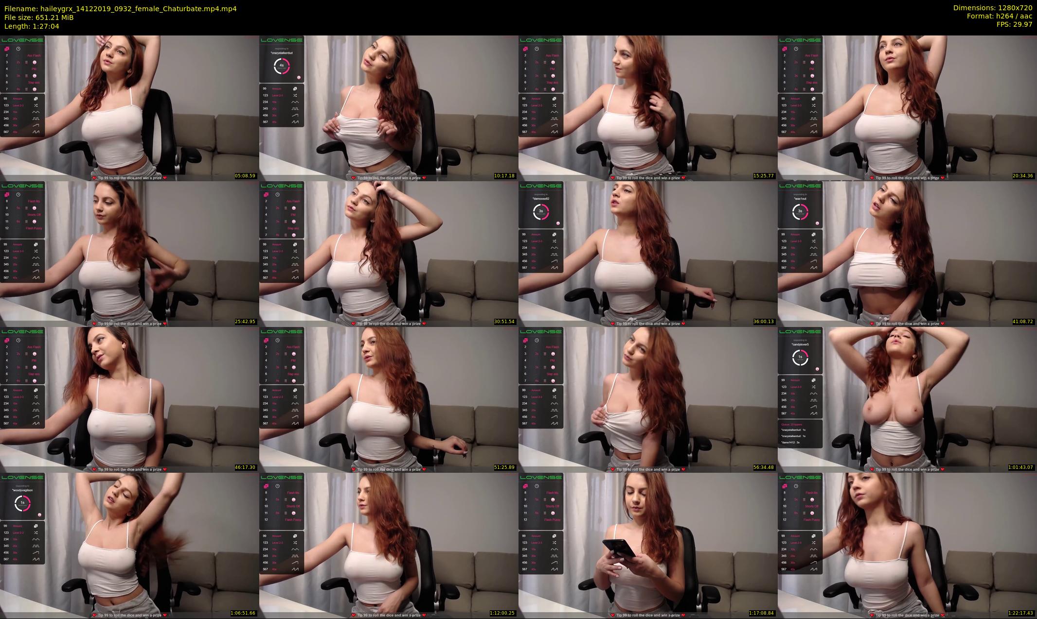 haileygrx — 88 minute Chaturbate female cam show recording, 720p, Dec 14, 2019