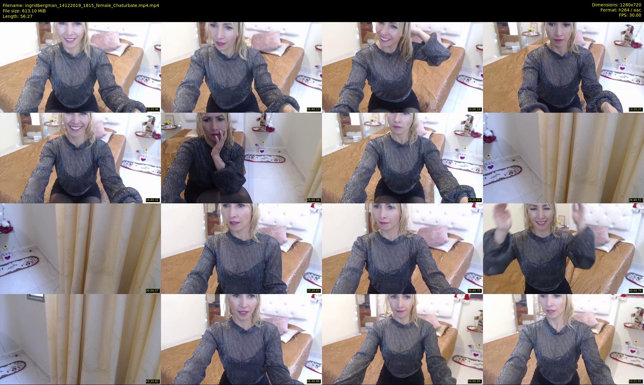 ingridbergman — 57 minute Chaturbate female cam show recording, 720p, Dec 14, 2019