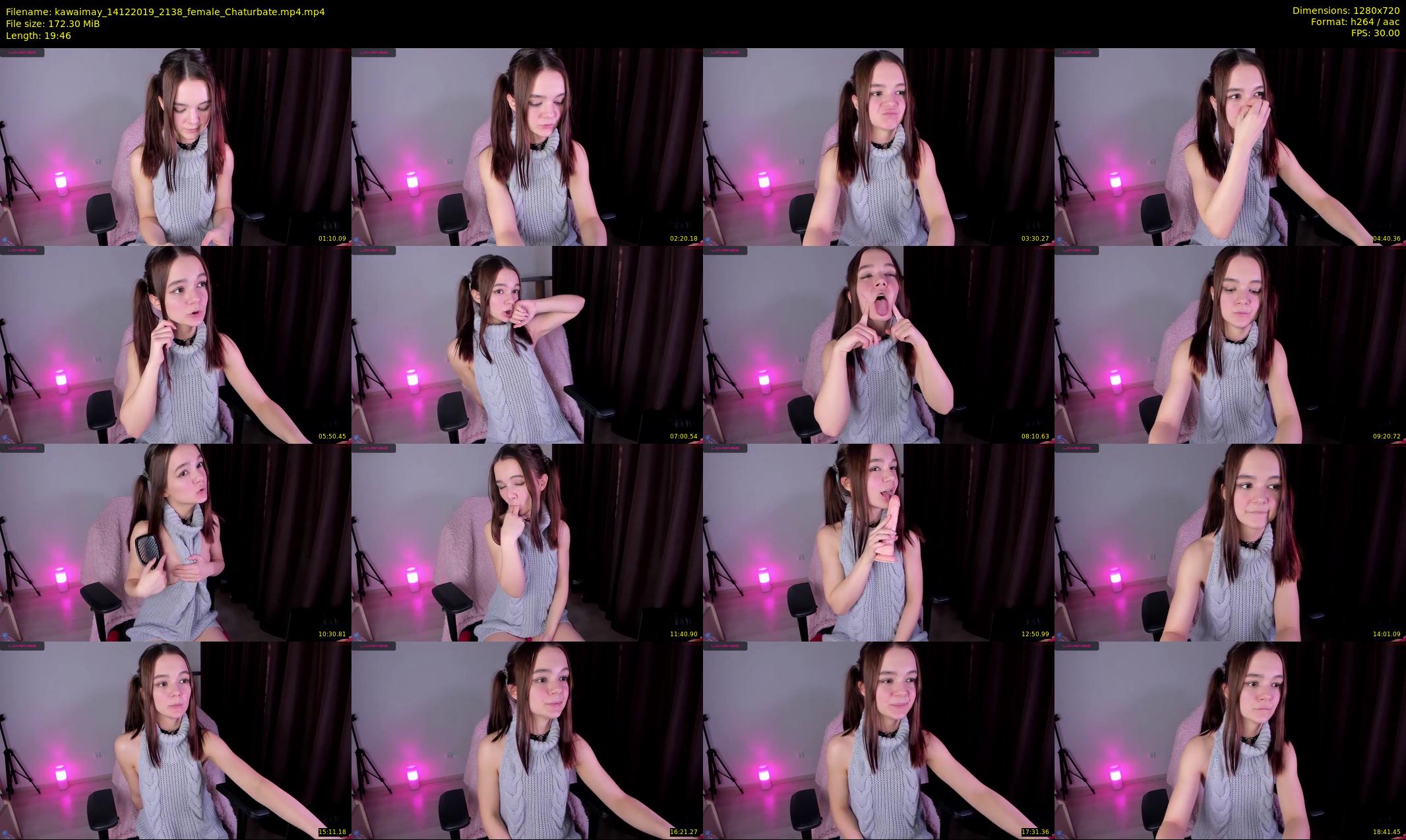 kawaimay — 20 minute Chaturbate female cam show recording, 720p, Dec 14, 2019
