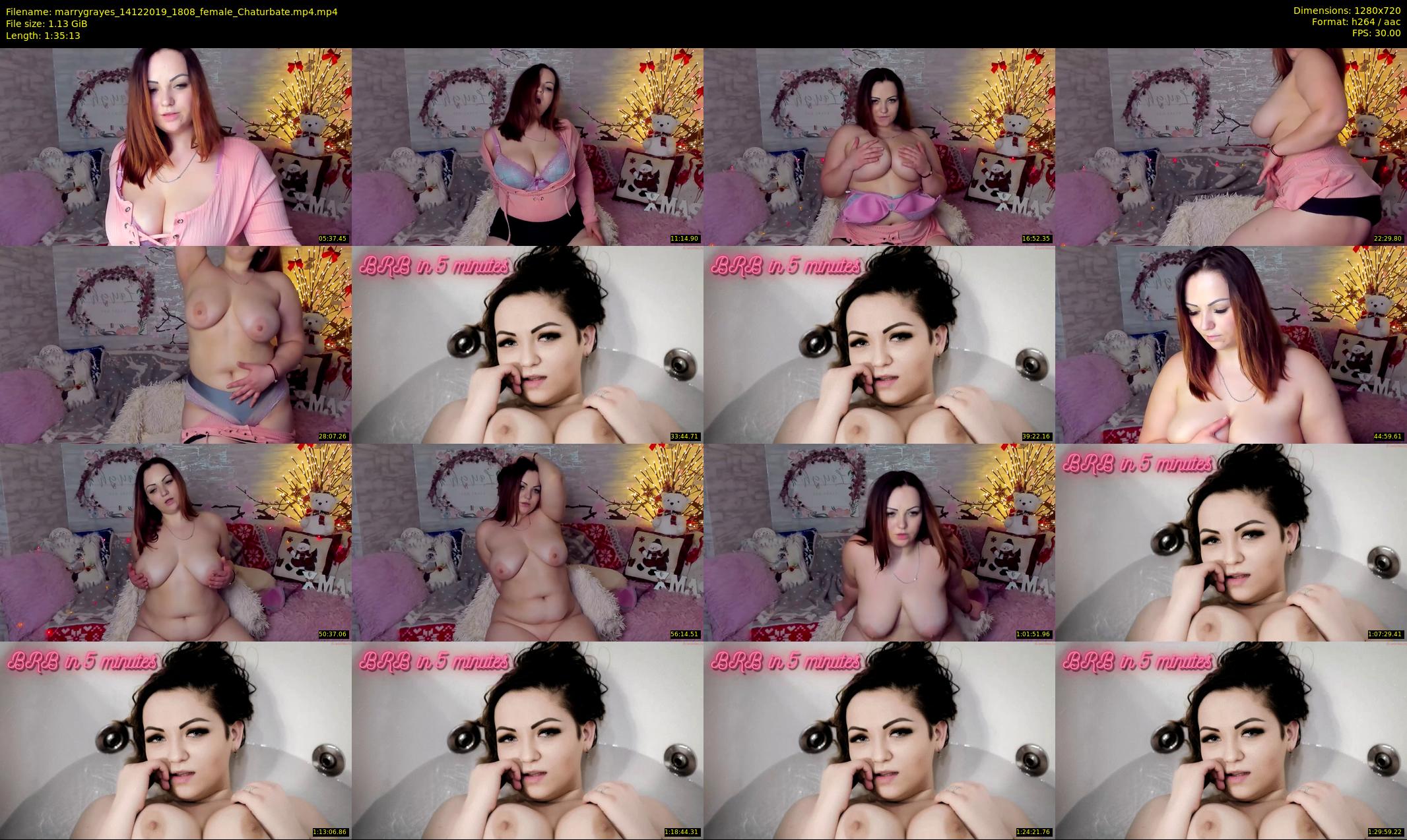 marrygrayes — 96 minute Chaturbate female cam show recording, 720p, Dec 14, 2019