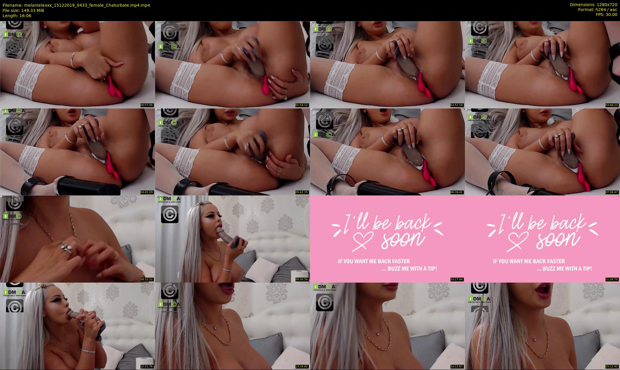 melanielexxx — 17 minute Chaturbate female cam show recording, 720p, Dec 15, 2019