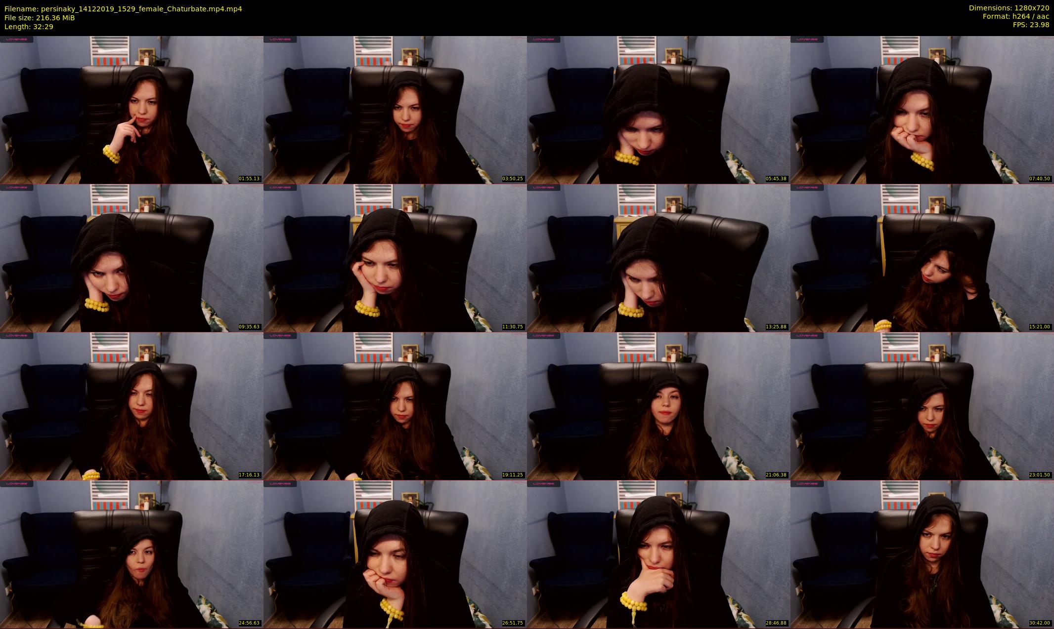 persinaky — 33 minute Chaturbate female cam show recording, 720p, Dec 14, 2019