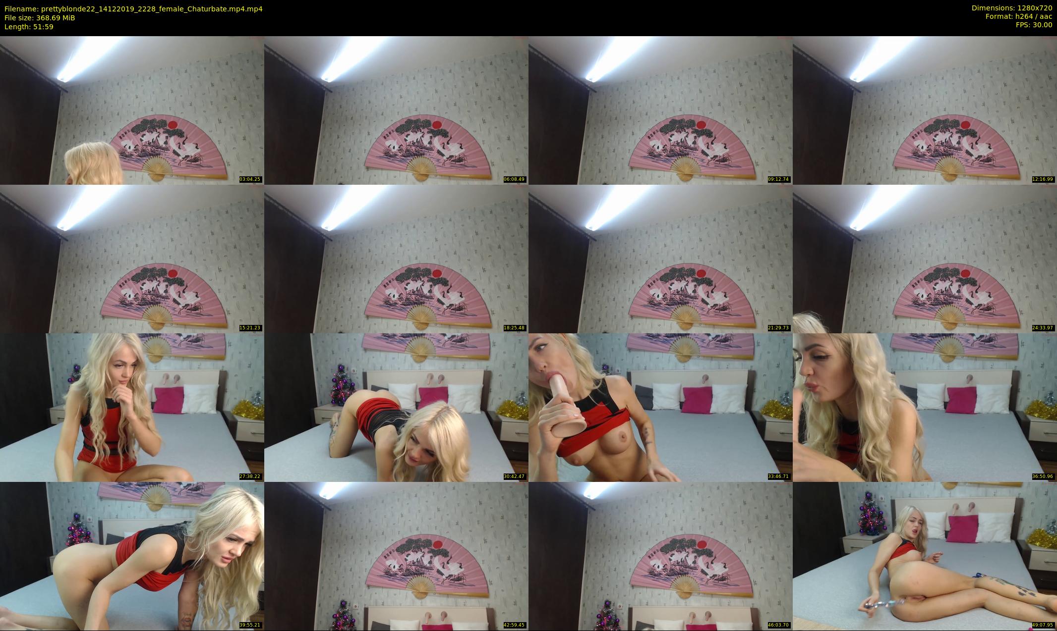 prettyblonde22 — 52 minute Chaturbate female cam show recording, 720p, Dec 14, 2019