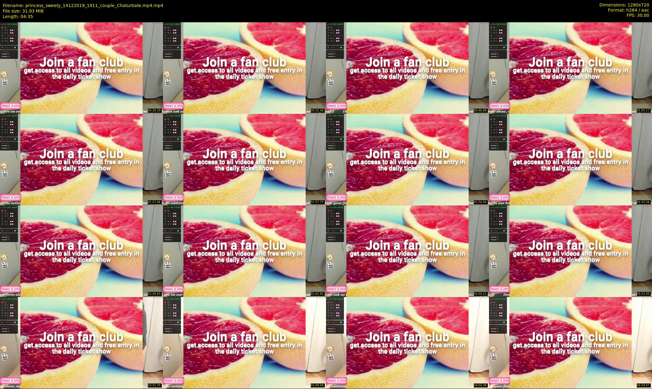 princess_sweety — 5 minute Chaturbate couple cam show recording, 720p, Dec 14, 2019