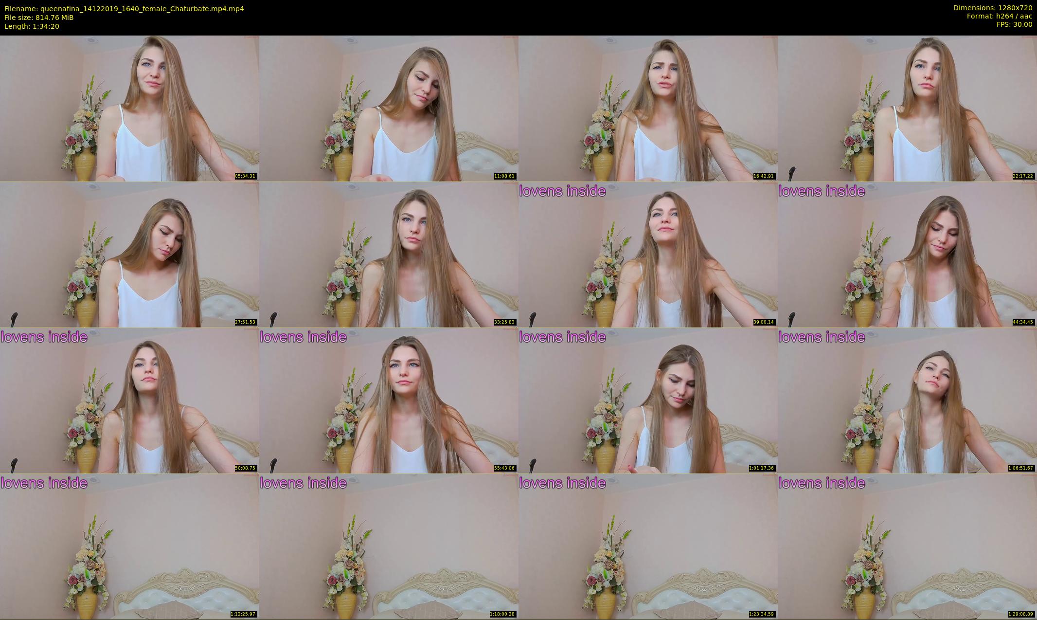 queenafina — 95 minute Chaturbate female cam show recording, 720p, Dec 14, 2019