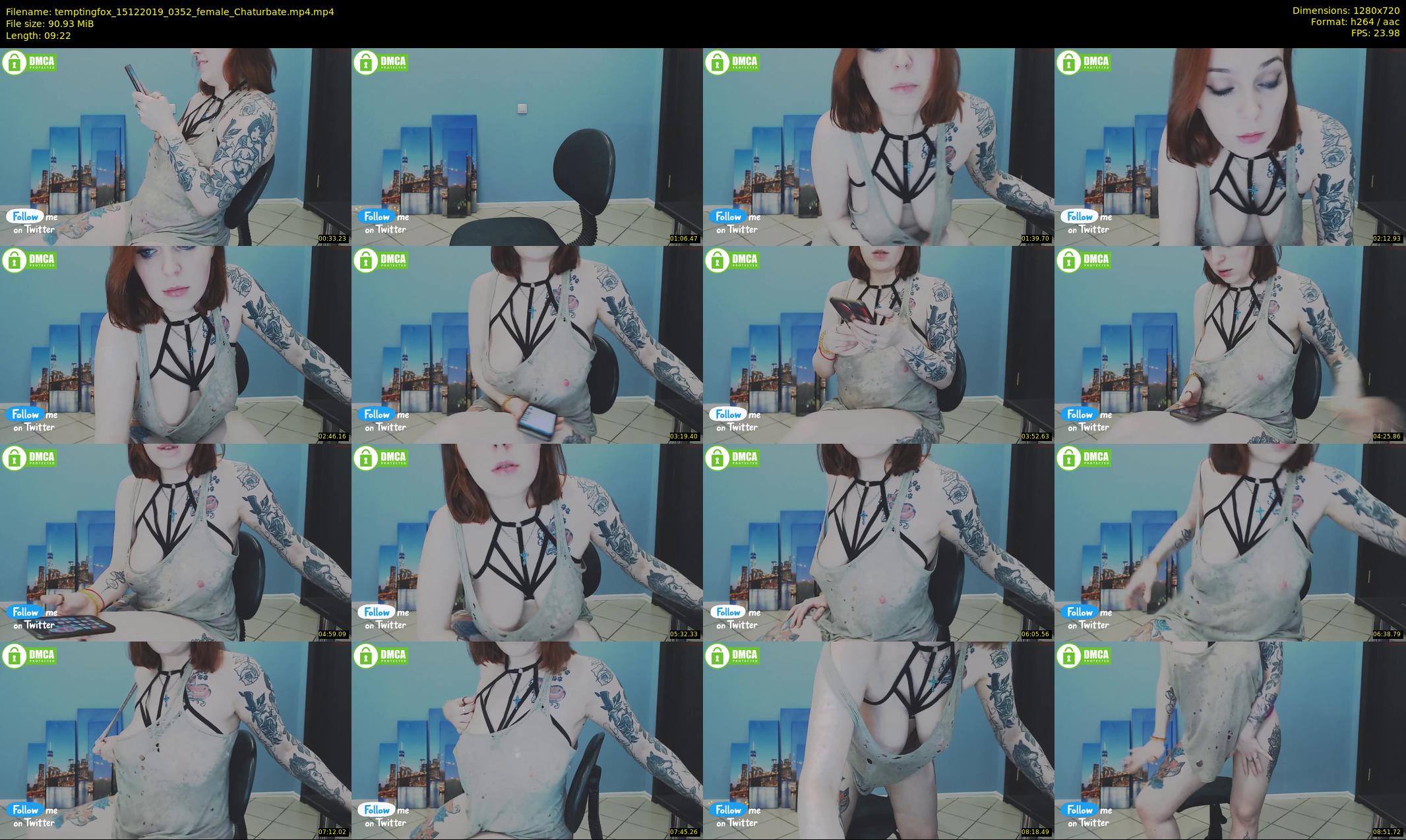 temptingfox — 10 minute Chaturbate female cam show recording, 720p, Dec 15, 2019