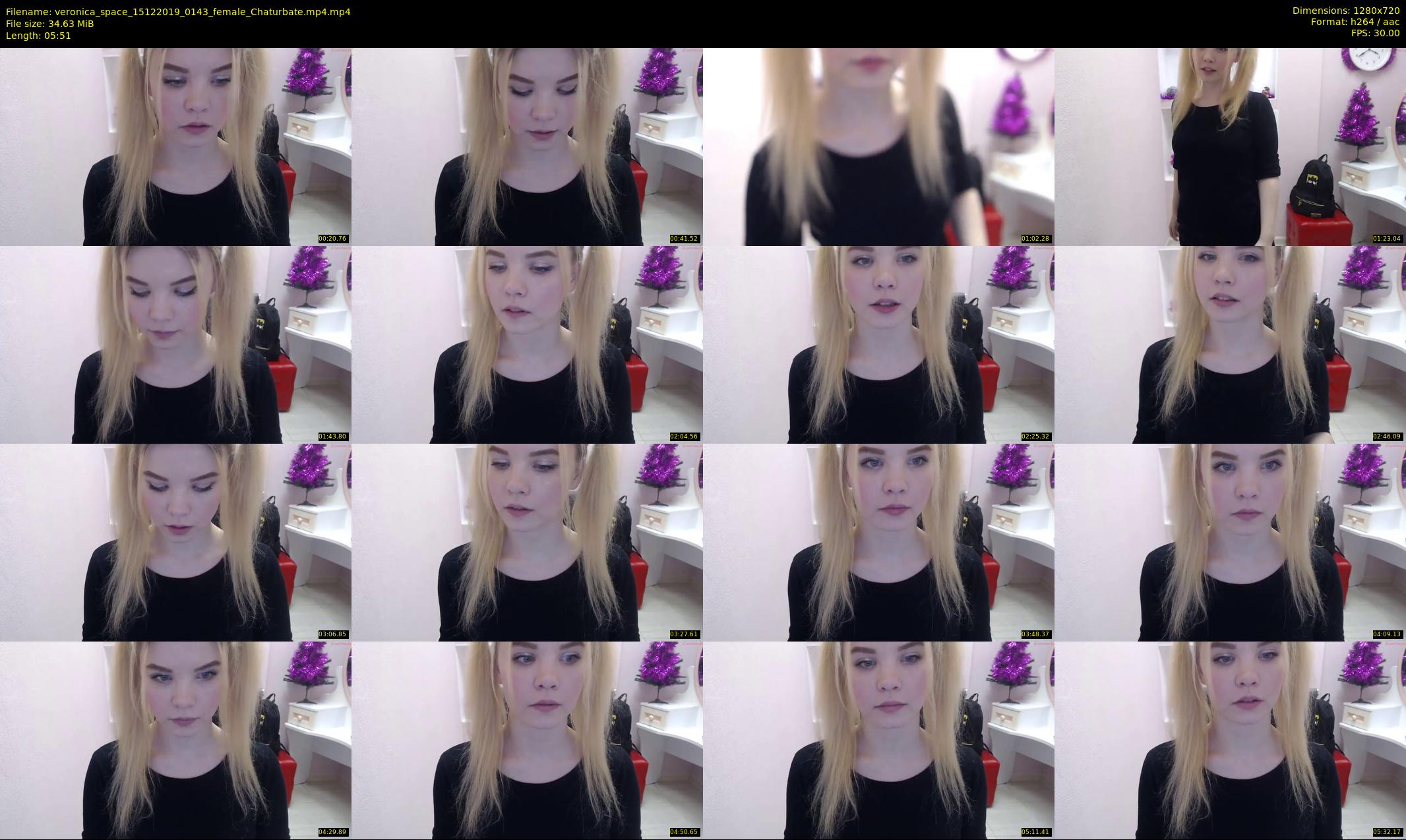veronica_space — 6 minute Chaturbate female cam show recording, 720p, Dec 15, 2019