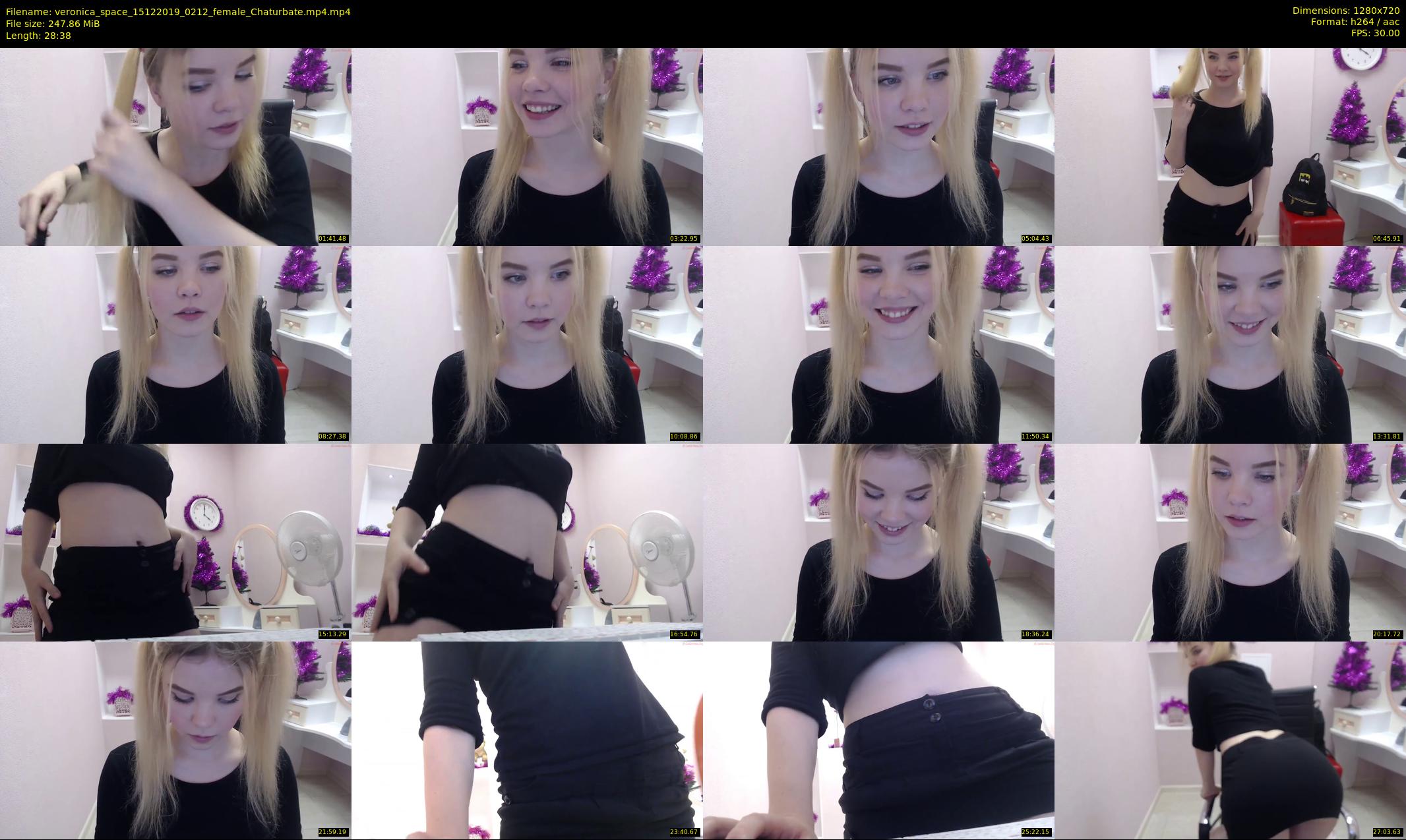 veronica_space — 29 minute Chaturbate female cam show recording, 720p, Dec 15, 2019
