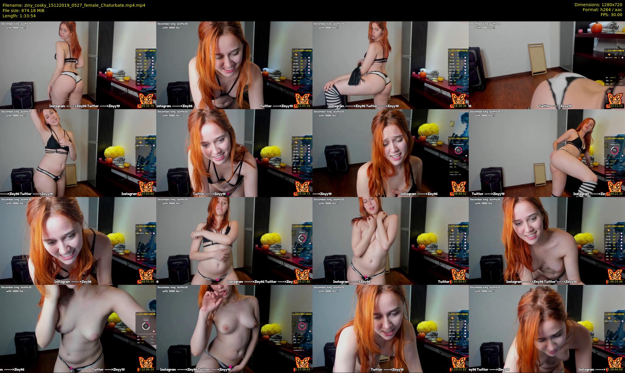 ziny_cosky — 94 minute Chaturbate female cam show recording, 720p, Dec 15, 2019