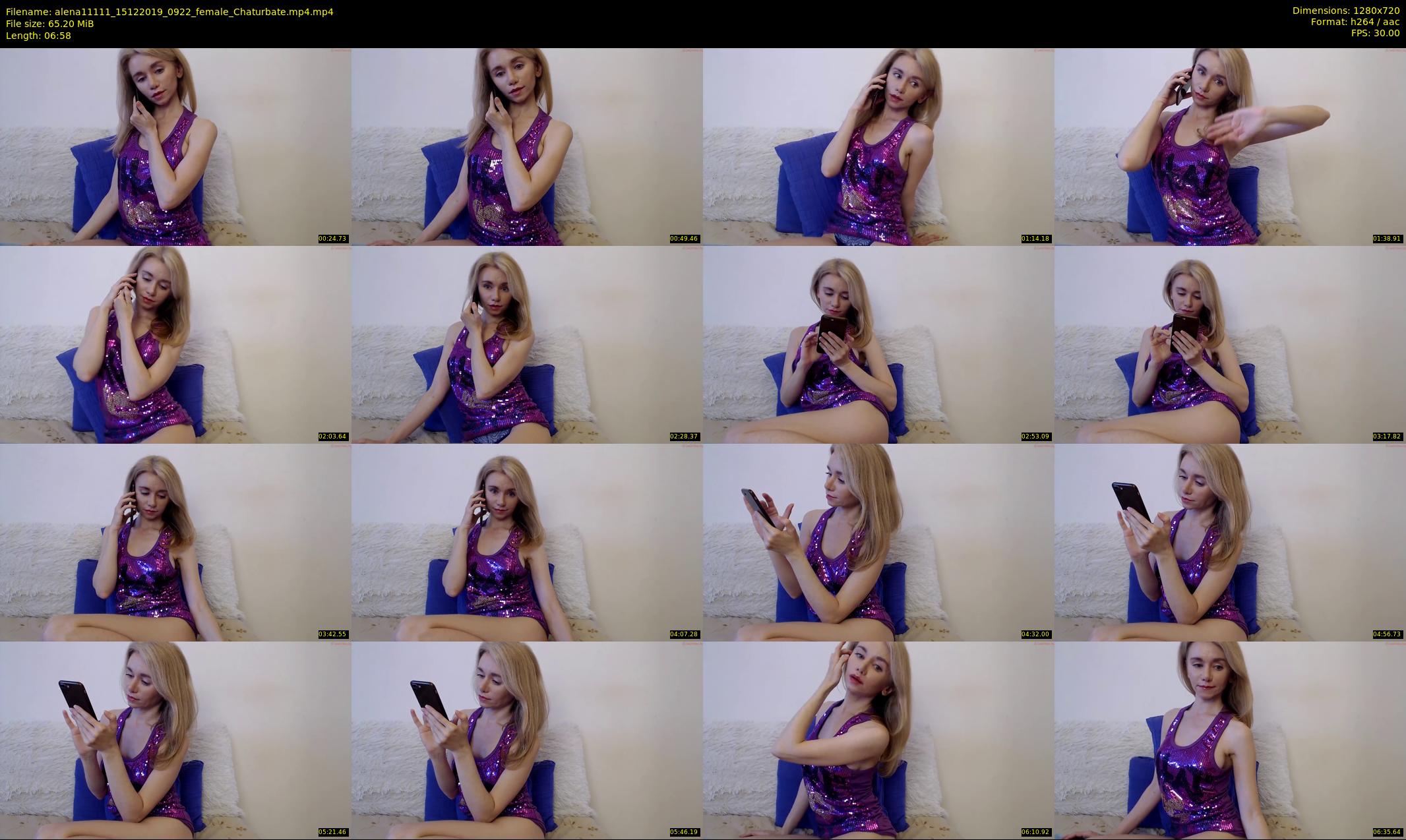 alena11111 — 7 minute Chaturbate female cam show recording, 720p, Dec 15, 2019