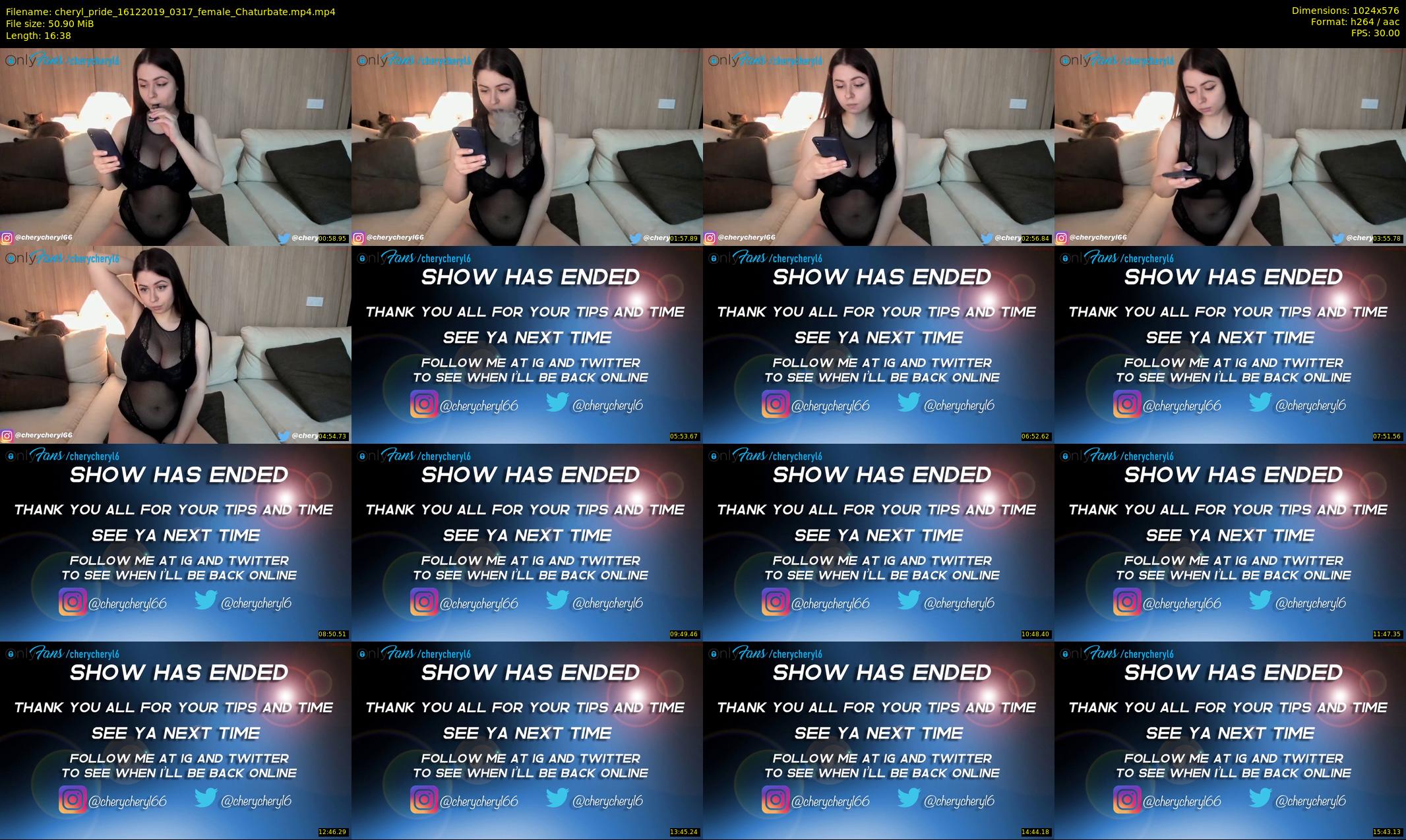 cheryl_pride — 17 minute Chaturbate female cam show recording, 480p, Dec 16, 2019
