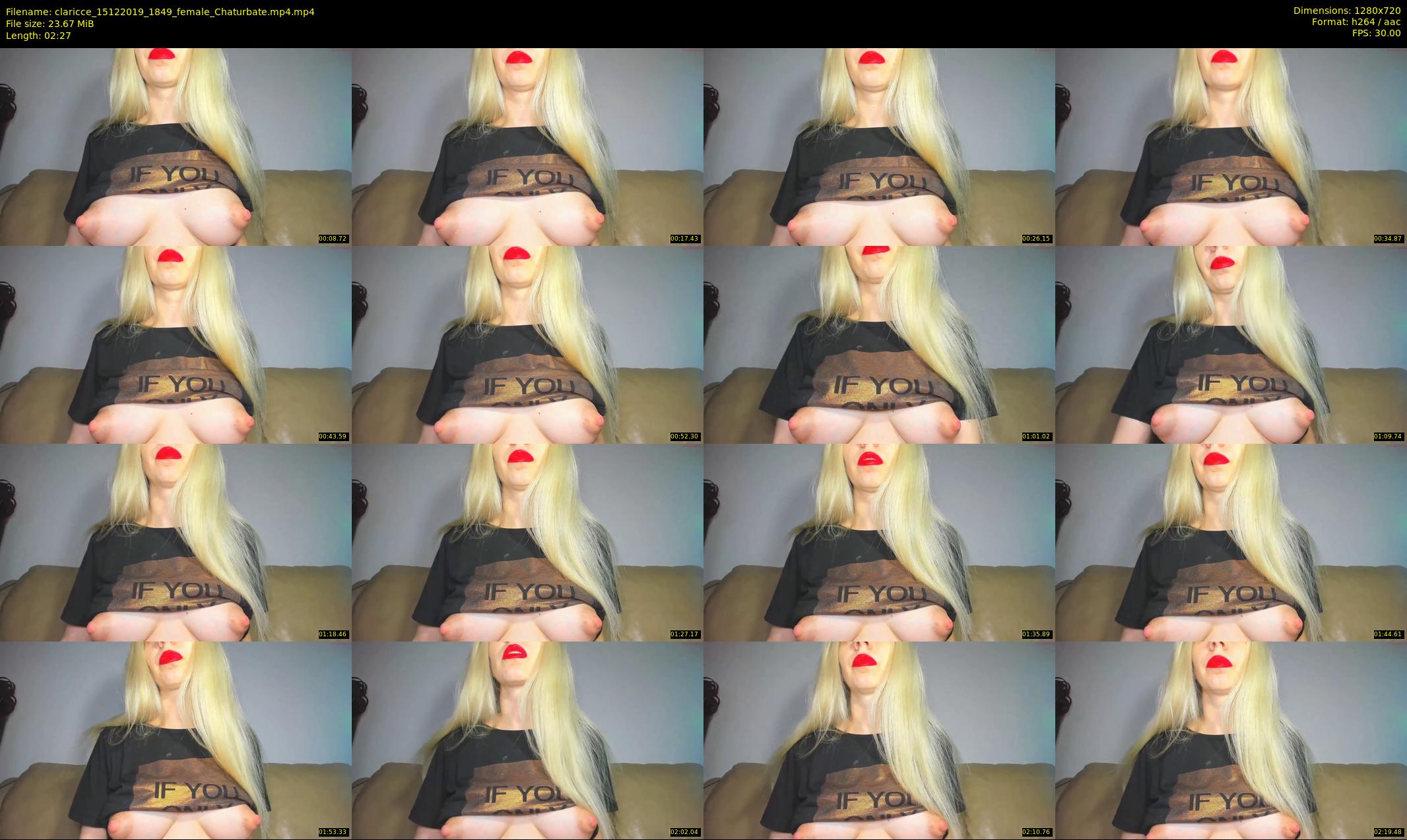 claricce — 3 minute Chaturbate female cam show recording, 720p, Dec 15, 2019