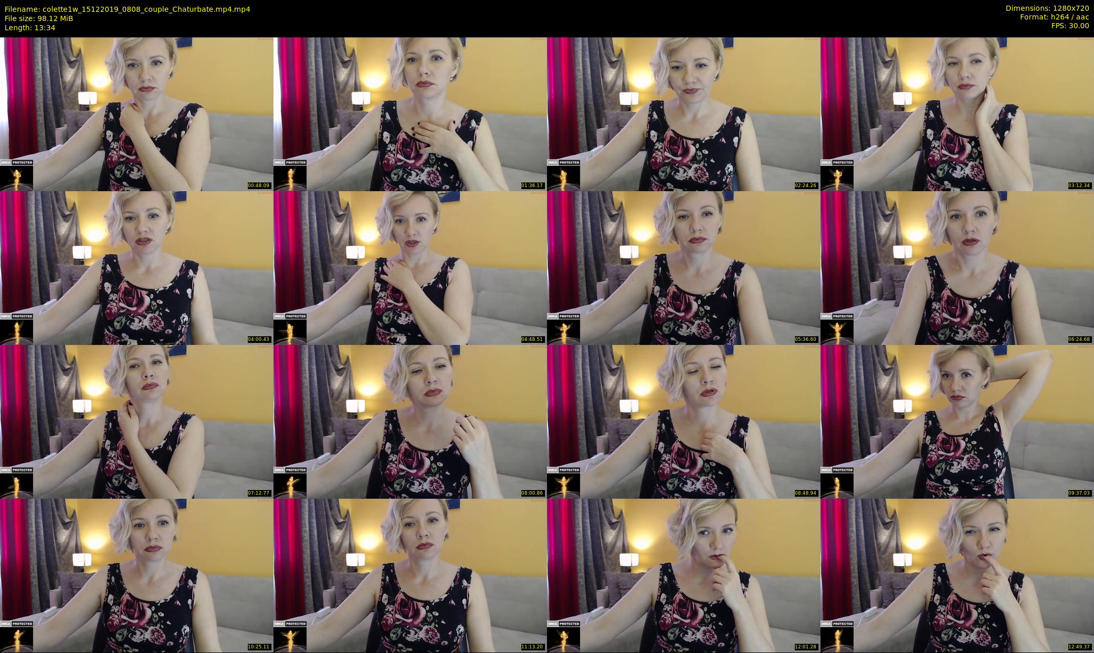 colette1w — 14 minute Chaturbate female cam show recording, 720p, Dec 15, 2019