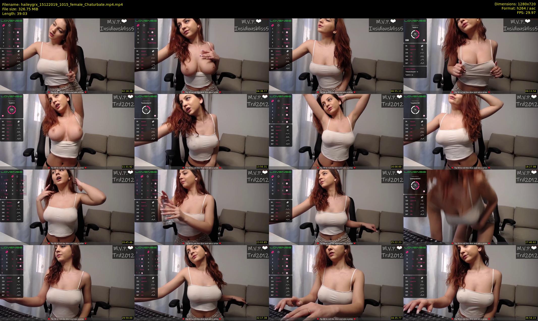 haileygrx — 40 minute Chaturbate female cam show recording, 720p, Dec 15, 2019