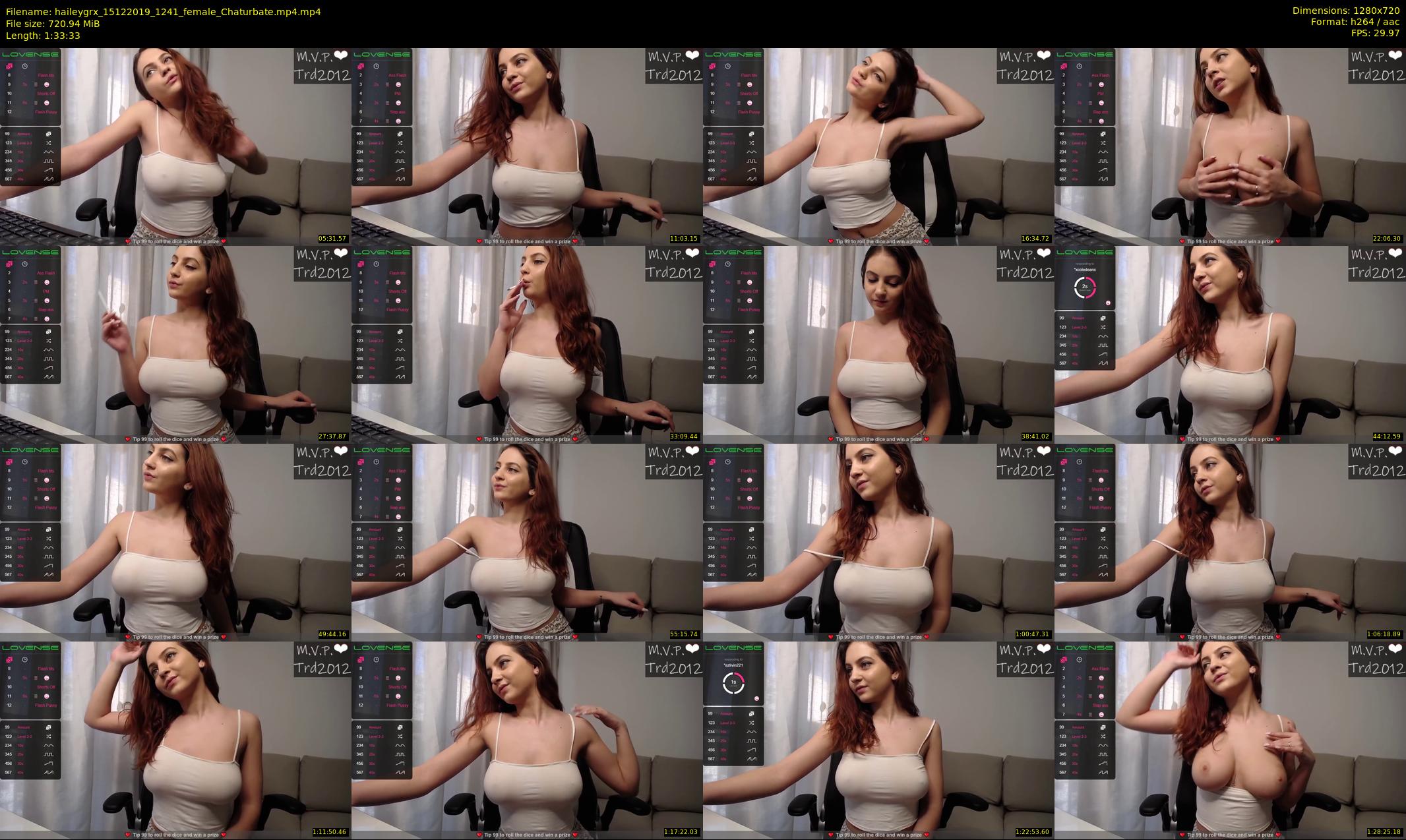 haileygrx — 94 minute Chaturbate female cam show recording, 720p, Dec 15, 2019