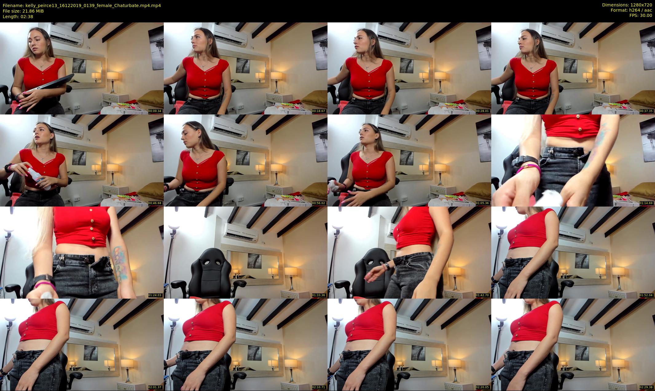 kelly_peirce13 — 3 minute Chaturbate female cam show recording, 720p, Dec 16, 2019