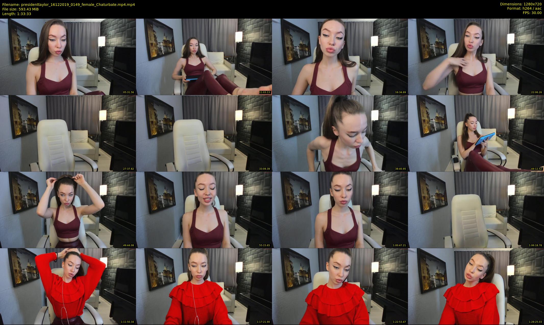 presidenttaylor — 94 minute Chaturbate female cam show recording, 720p, Dec 16, 2019