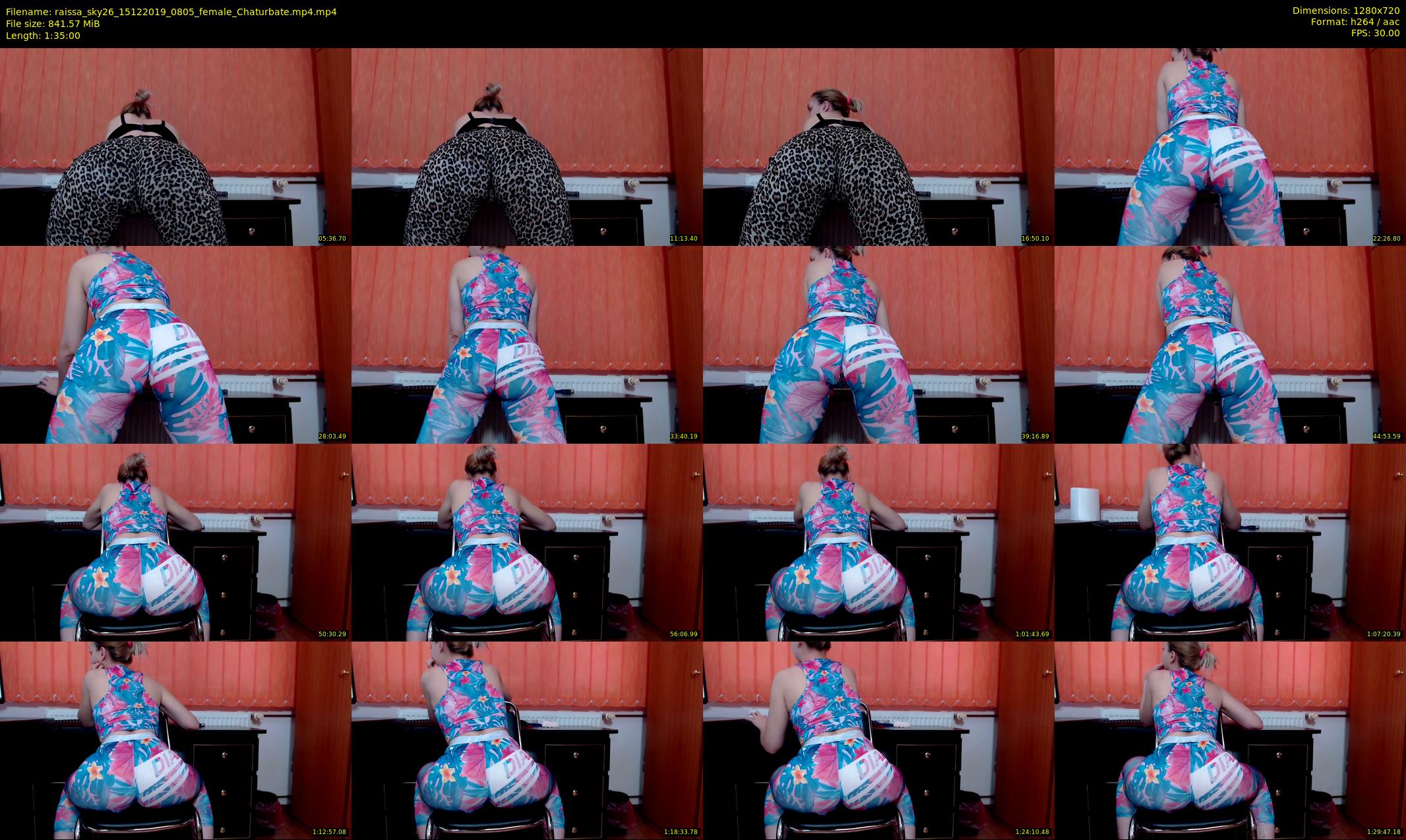 raissa_sky26 — 95 minute Chaturbate female cam show recording, 720p, Dec 15, 2019