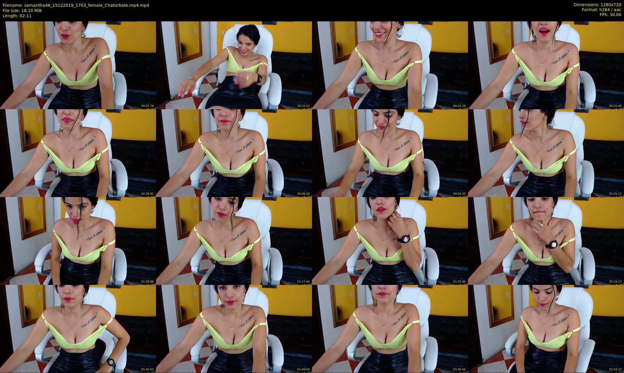 samantha46 — 3 minute Chaturbate female cam show recording, 720p, Dec 15, 2019