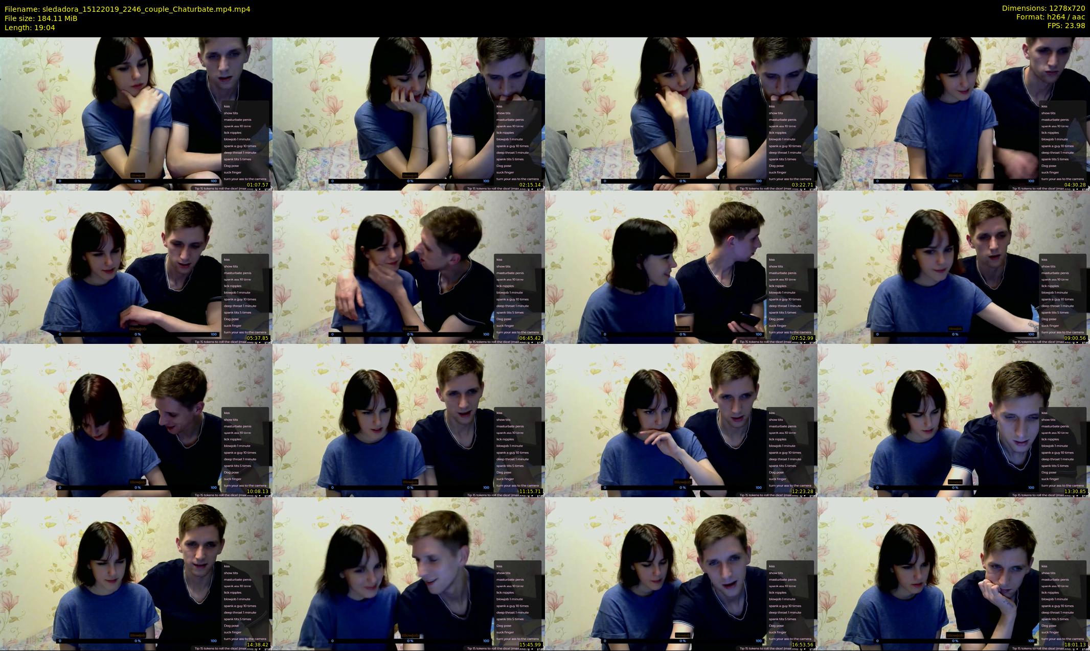 sledadora — 20 minute Chaturbate couple cam show recording, 720p, Dec 15, 2019