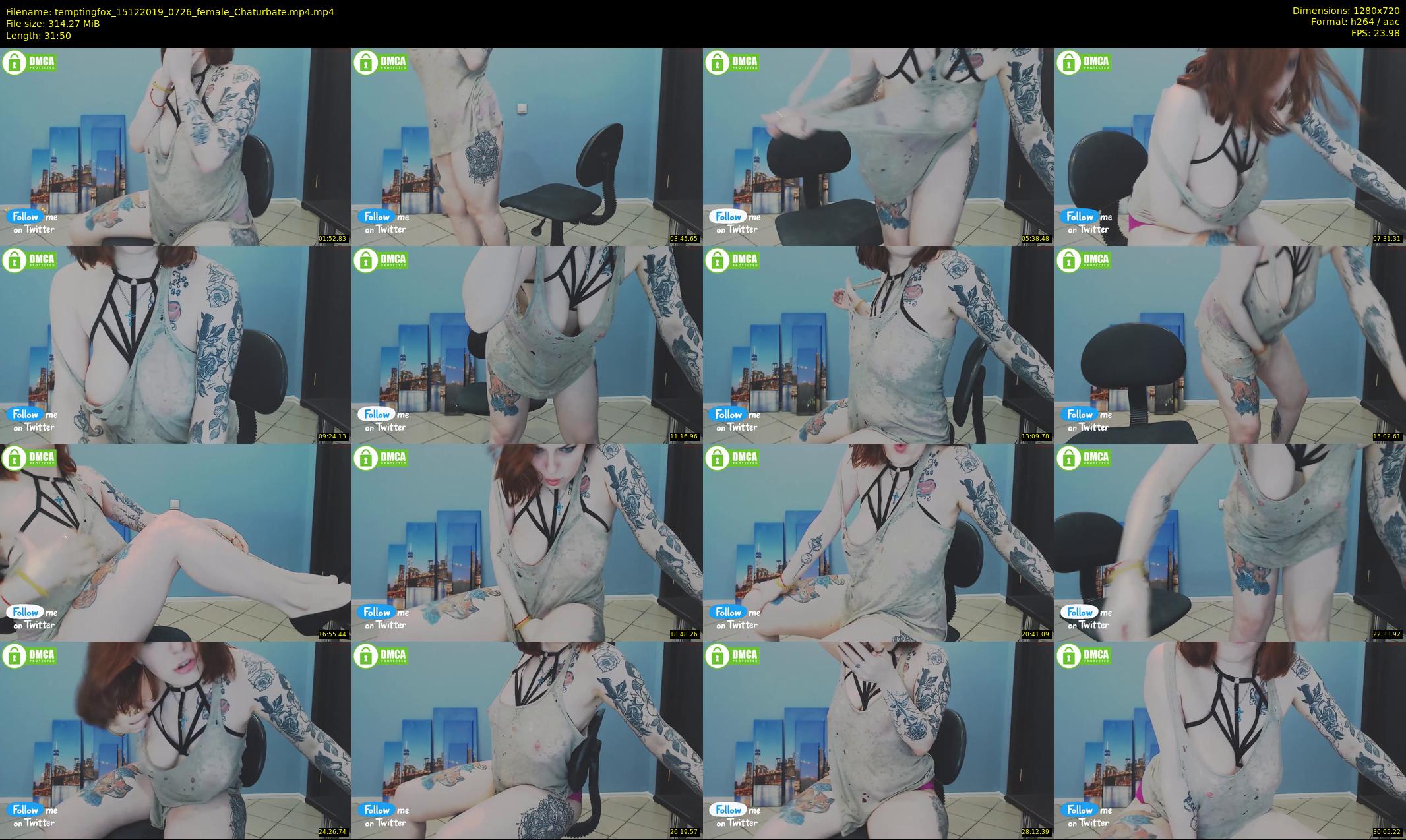 temptingfox — 32 minute Chaturbate female cam show recording, 720p, Dec 15, 2019