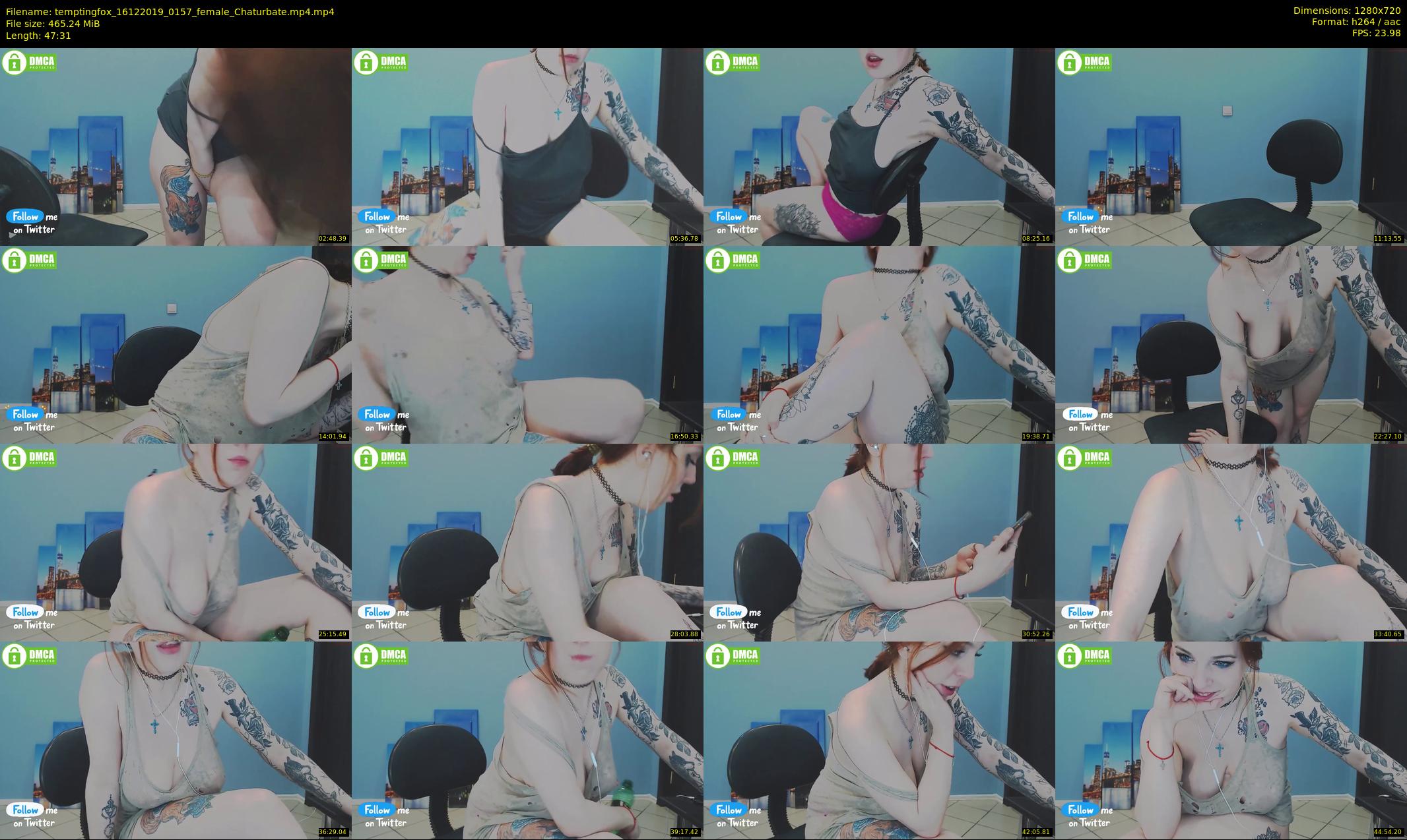 temptingfox — 48 minute Chaturbate female cam show recording, 720p, Dec 16, 2019