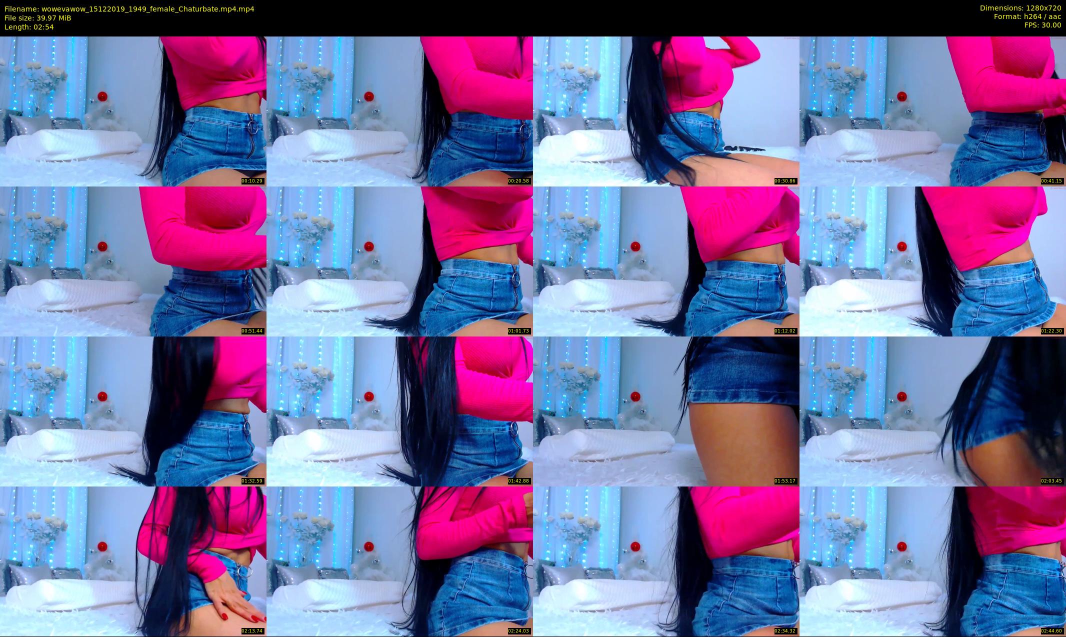 wowevawow — 3 minute Chaturbate female cam show recording, 720p, Dec 15, 2019