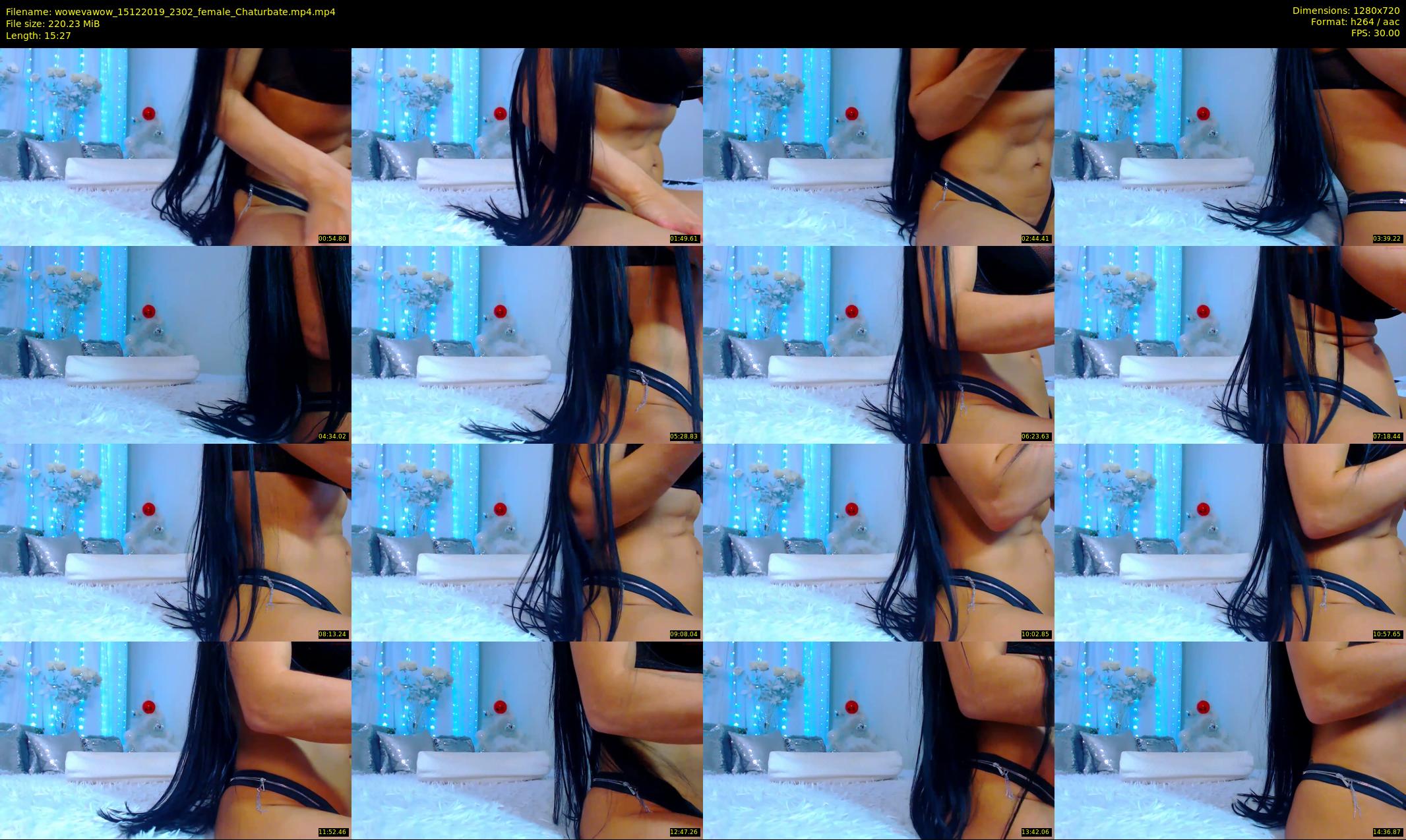 wowevawow — 16 minute Chaturbate female cam show recording, 720p, Dec 15, 2019