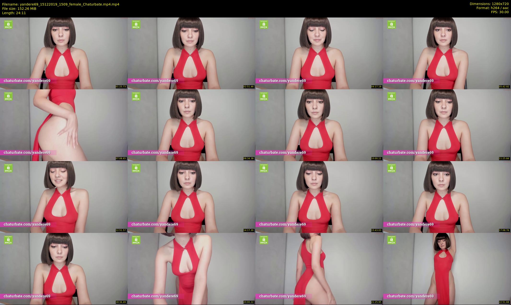 yandere69 — 25 minute Chaturbate female cam show recording, 720p, Dec 15, 2019