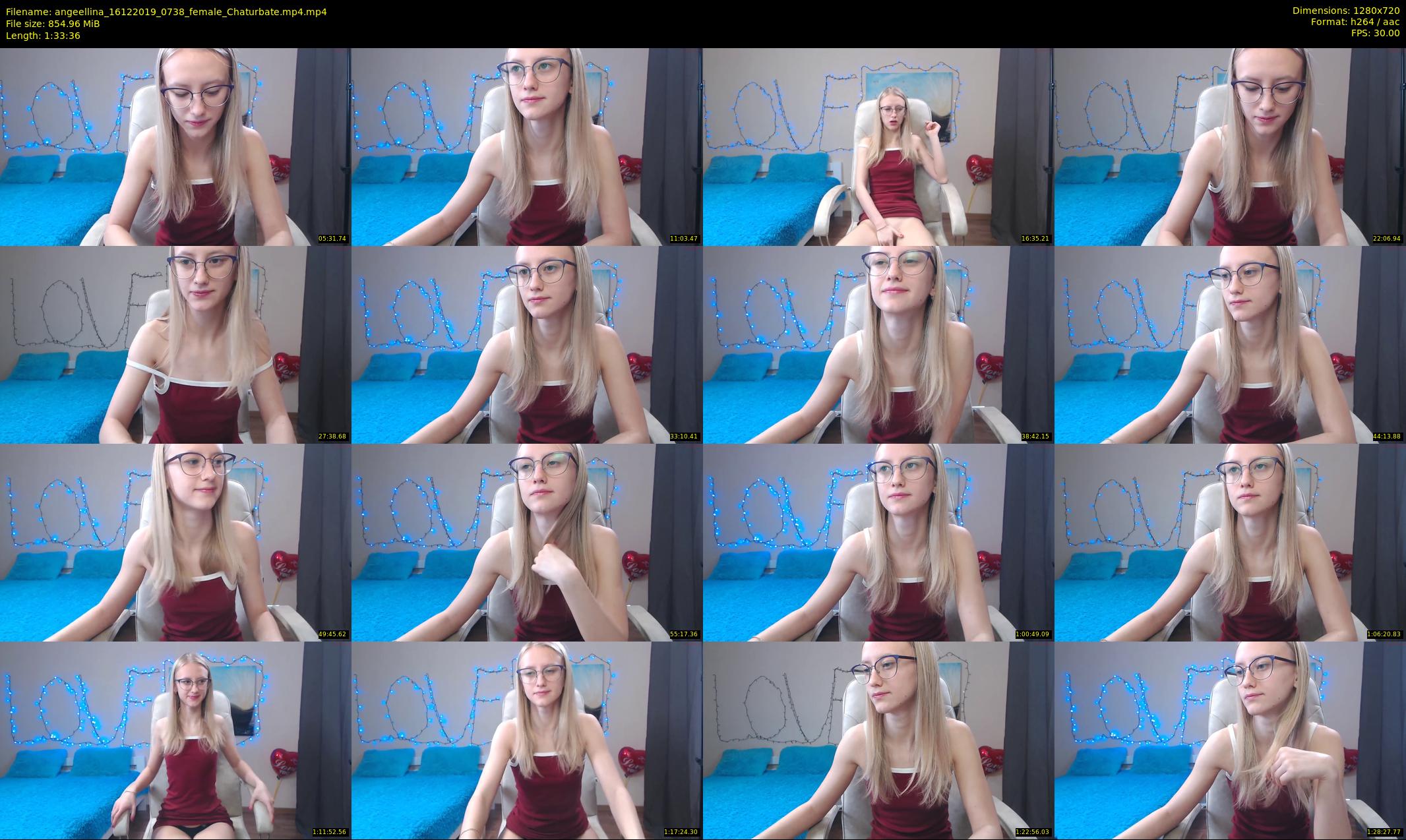 angeellina — 94 minute Chaturbate female cam show recording, 720p, Dec 16, 2019